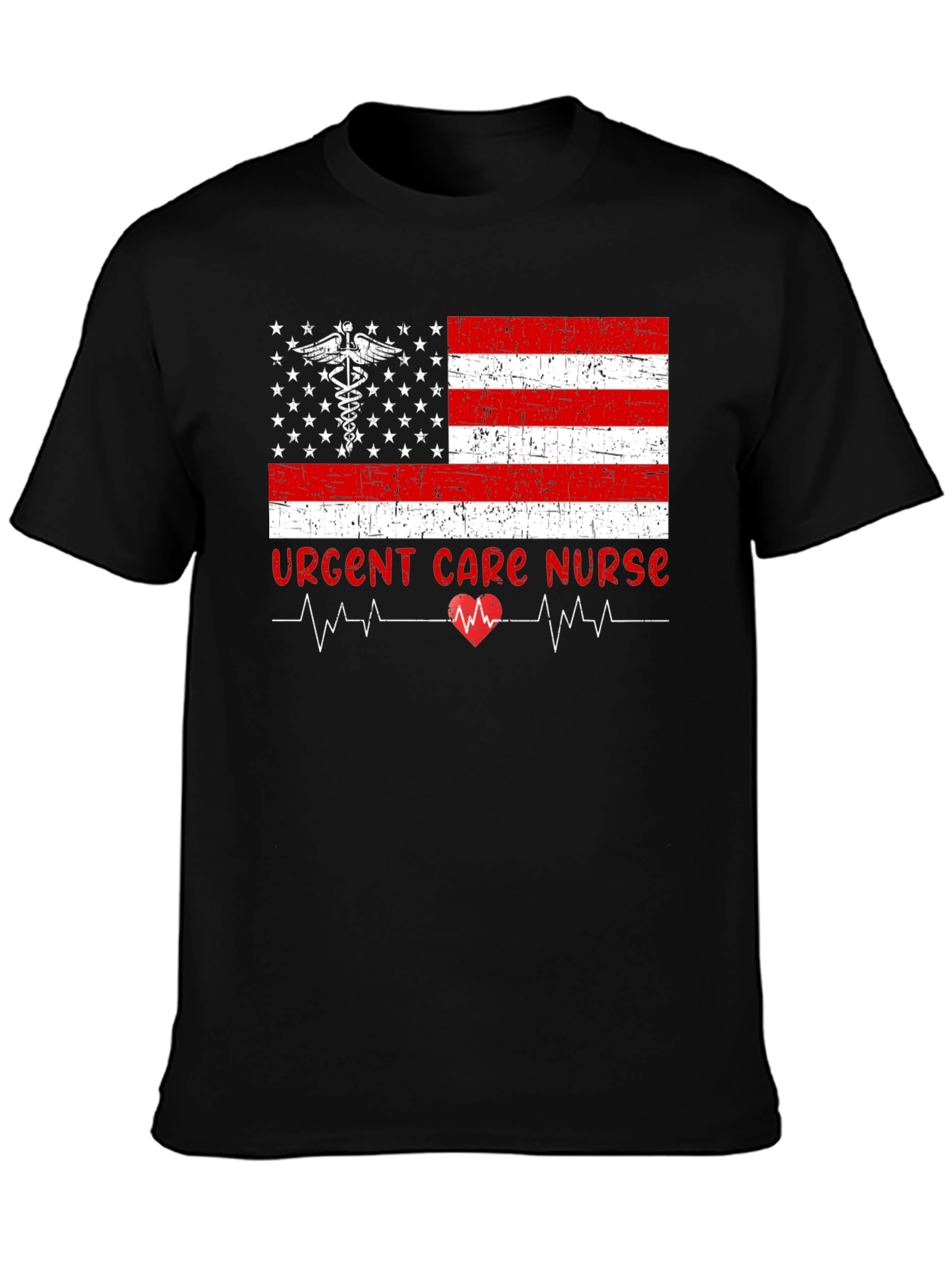 Urgent Care Nurse American Flag T-Shirt