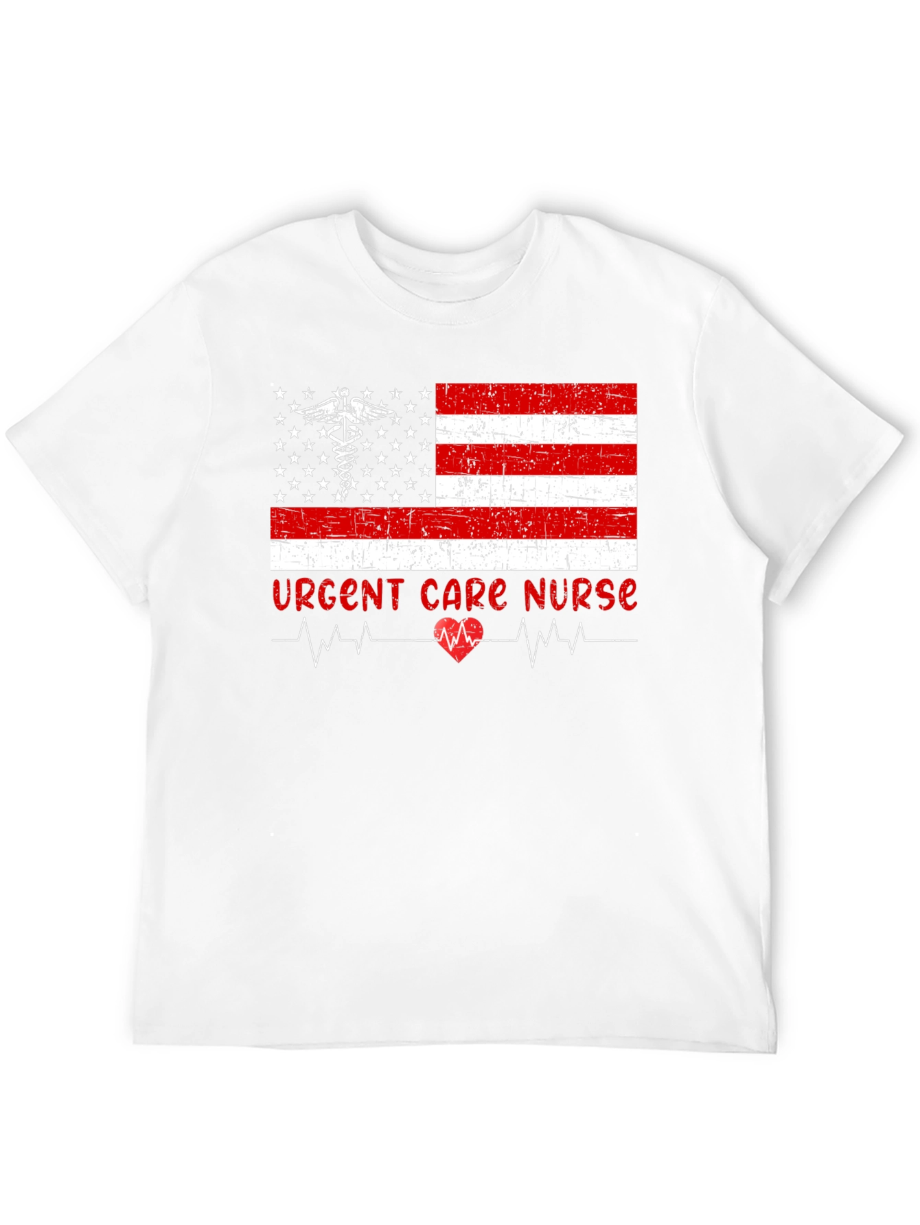 Urgent Care Nurse American Flag T-Shirt