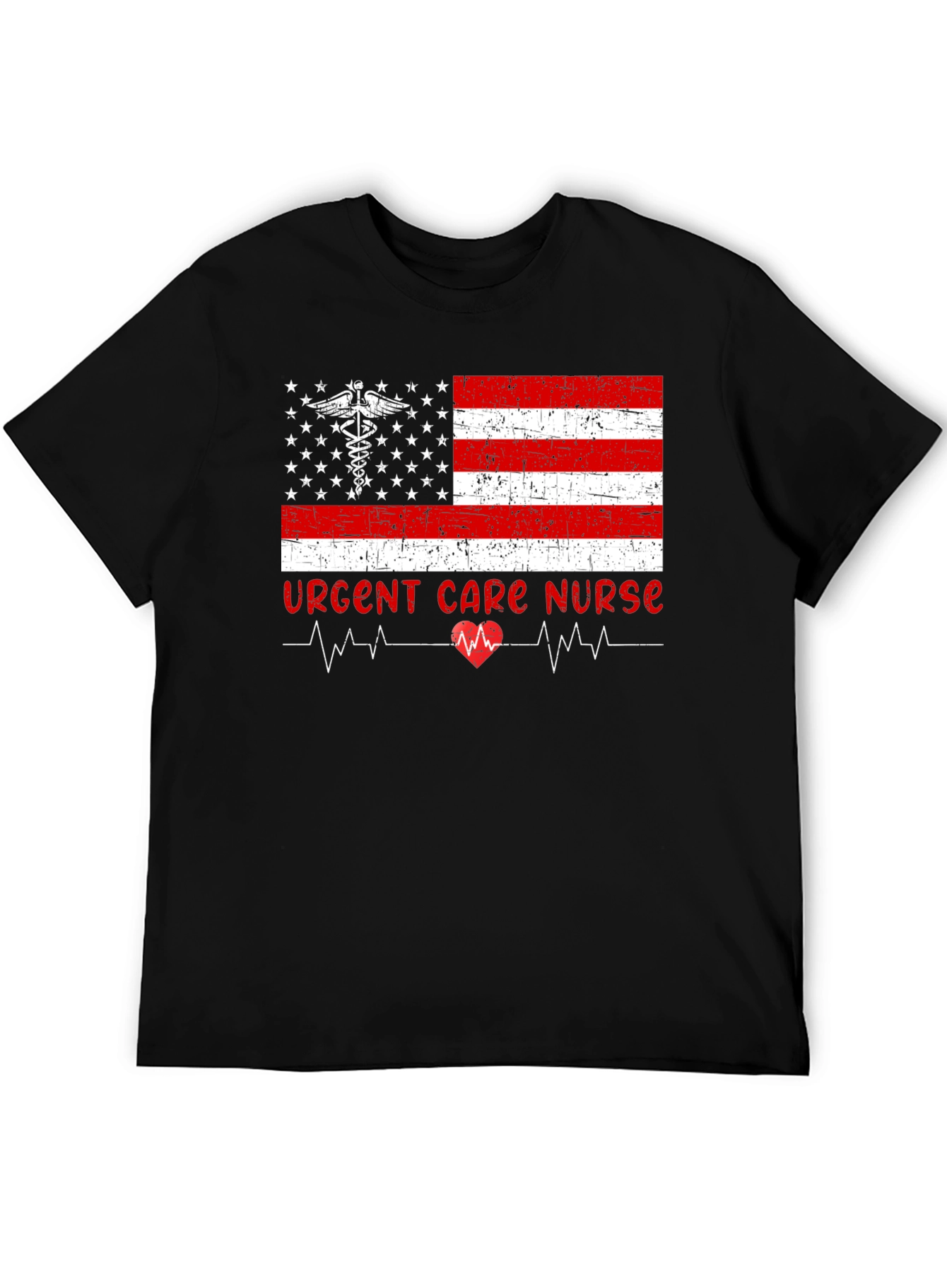 Urgent Care Nurse American Flag T-Shirt