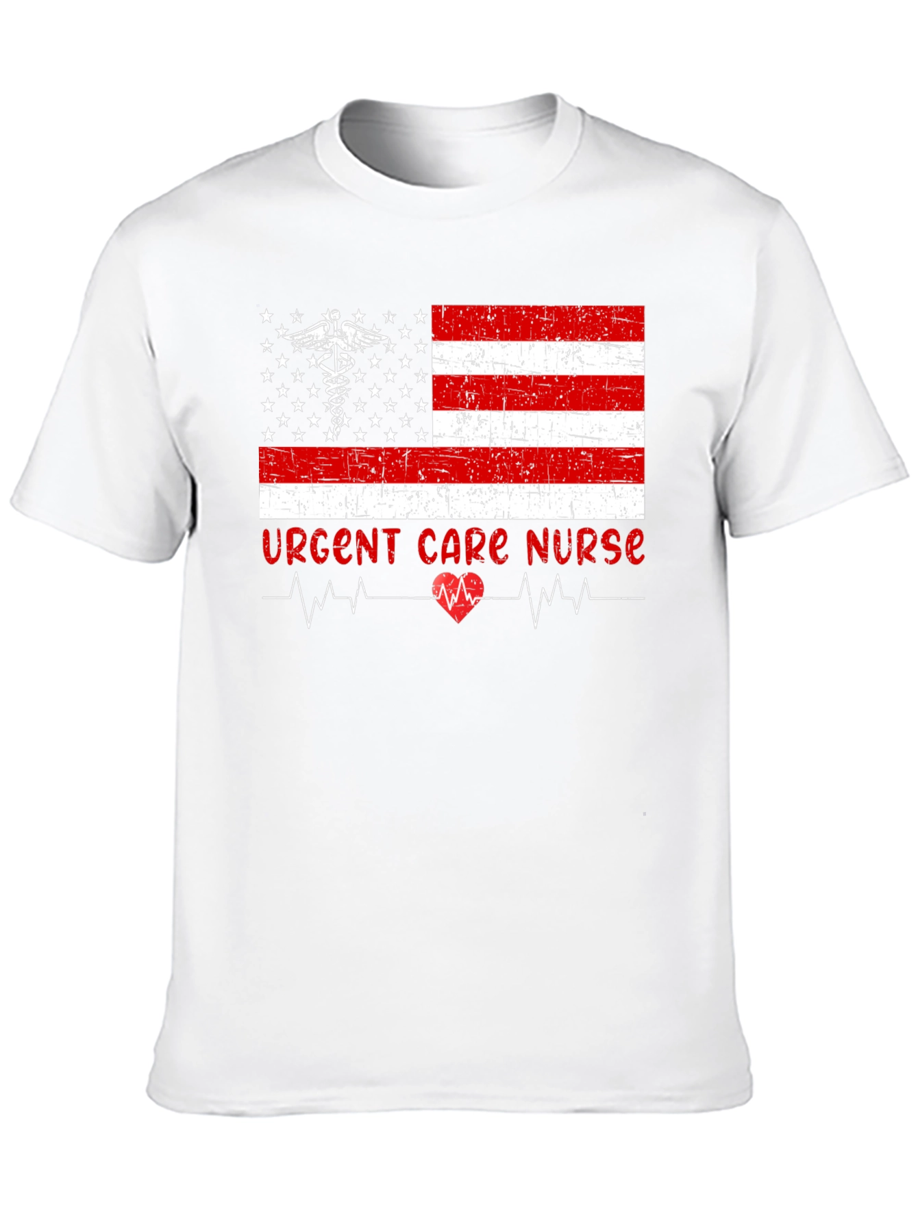 Urgent Care Nurse American Flag T-Shirt