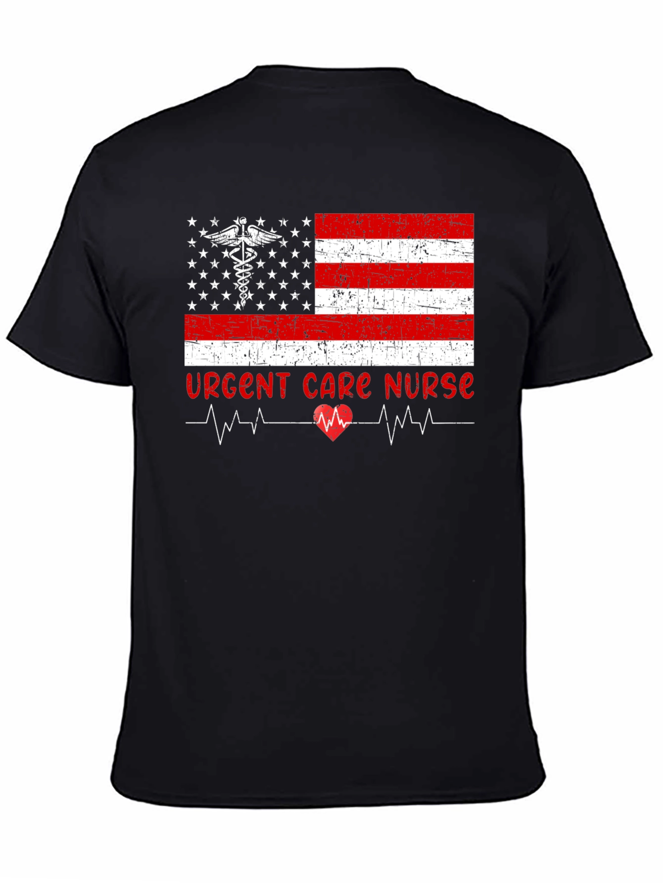 Urgent Care Nurse American Flag T-Shirt