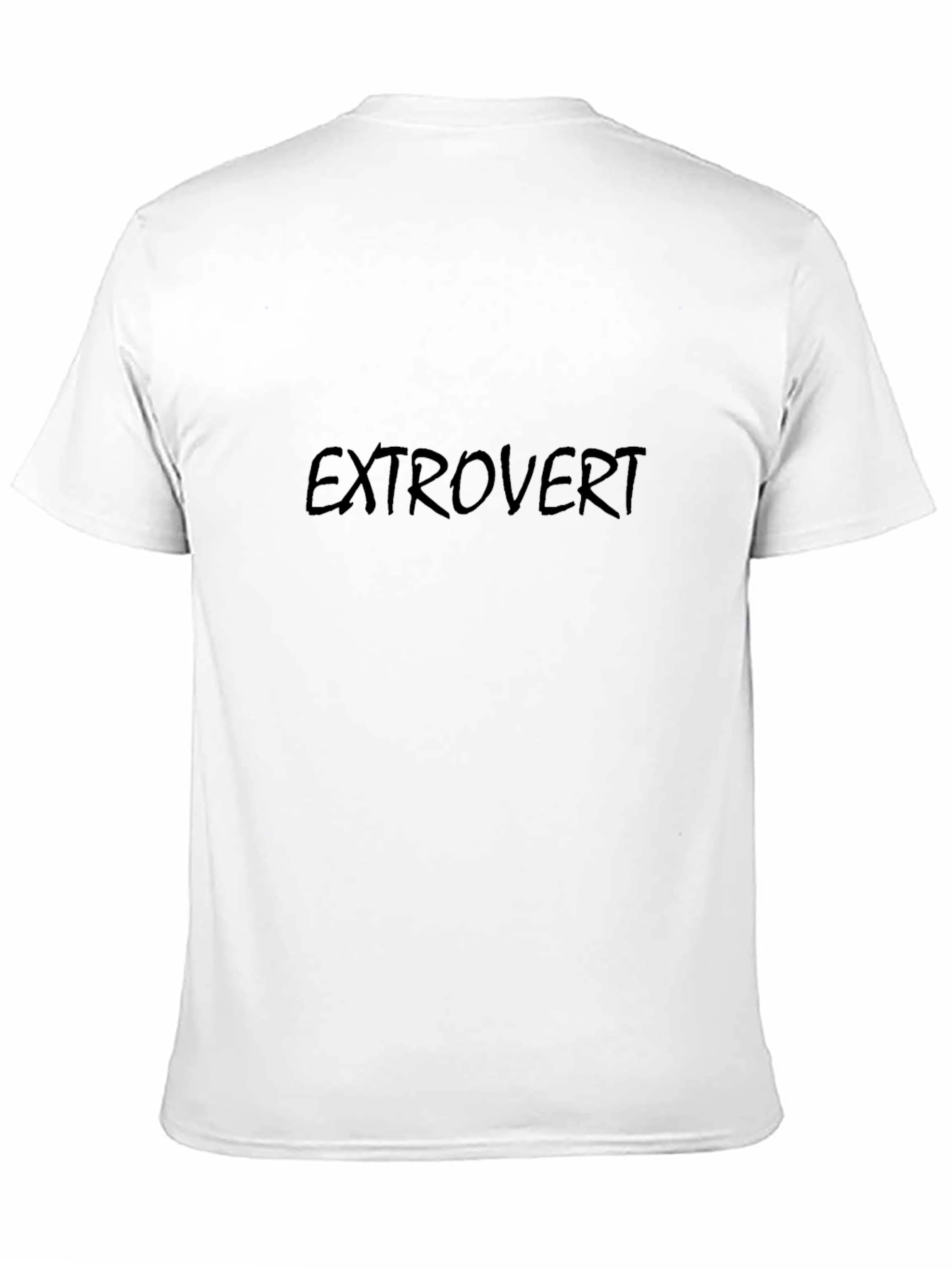 Extrovert Black Graphic Tee - Bold Statement Shirt