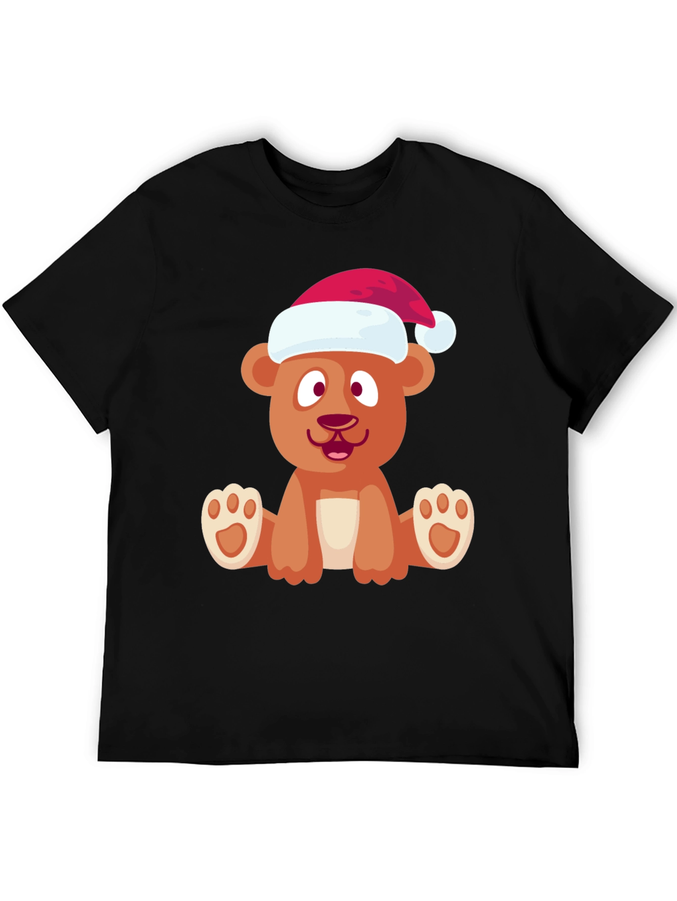 Festive Bear Graphic Tee - Holiday Cheer