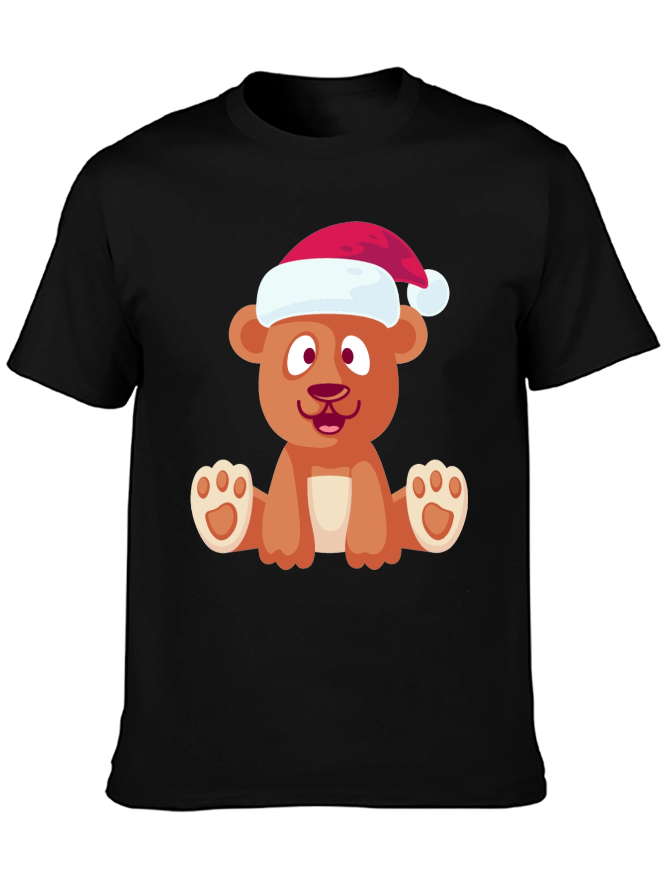 Festive Bear Graphic Tee - Holiday Cheer
