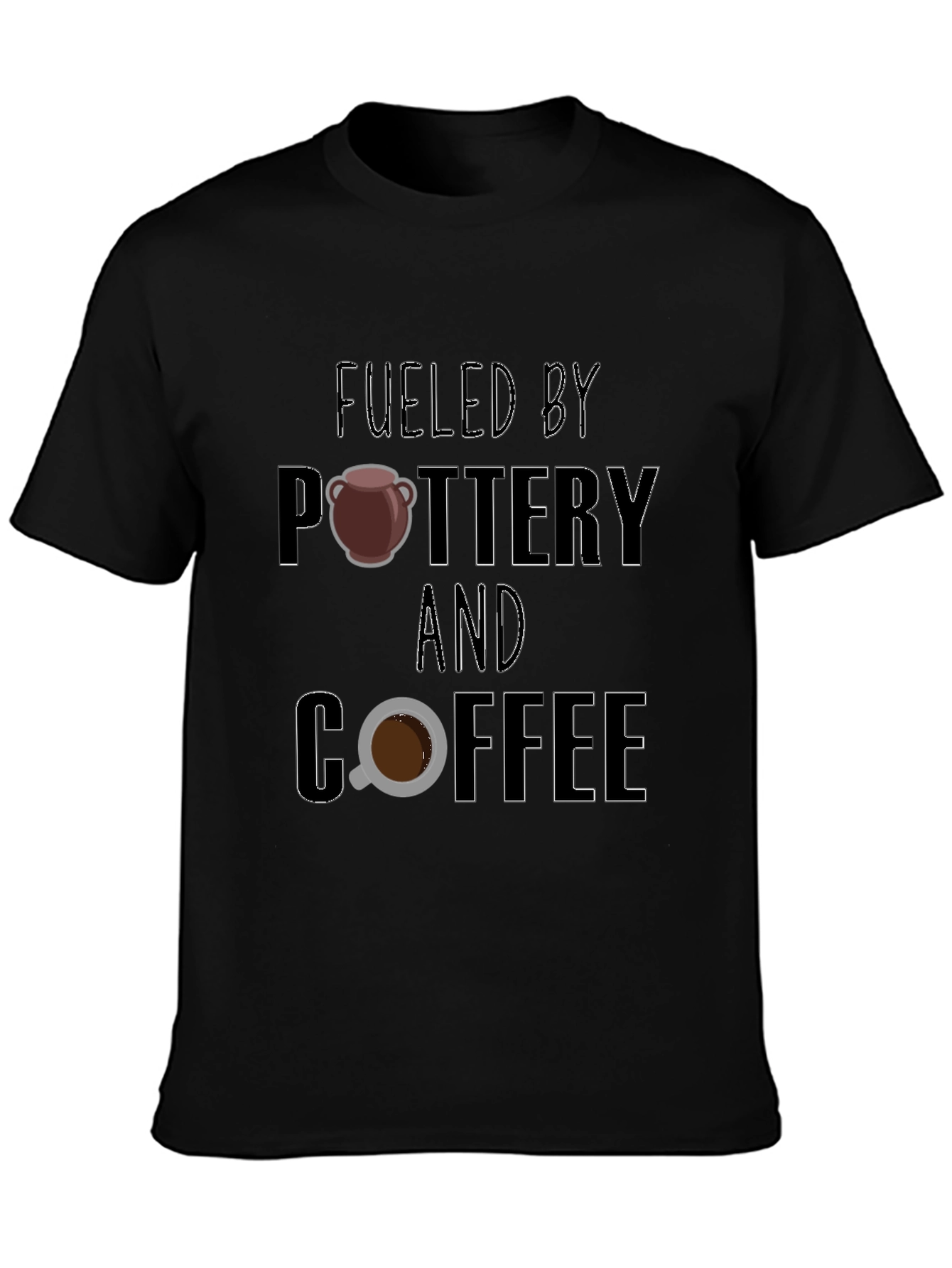 Fueled by Pottery and Coffee Graphic Tee
