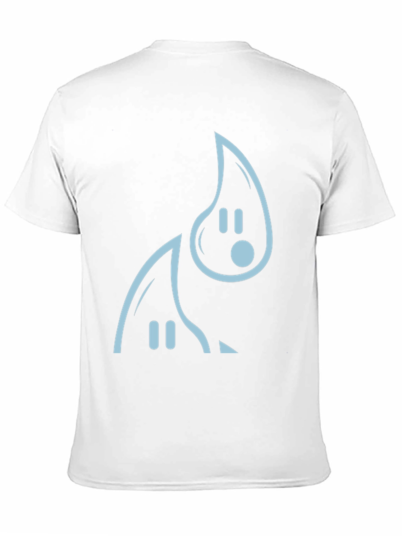 Minimalist Ghost Graphic T-Shirt - Black