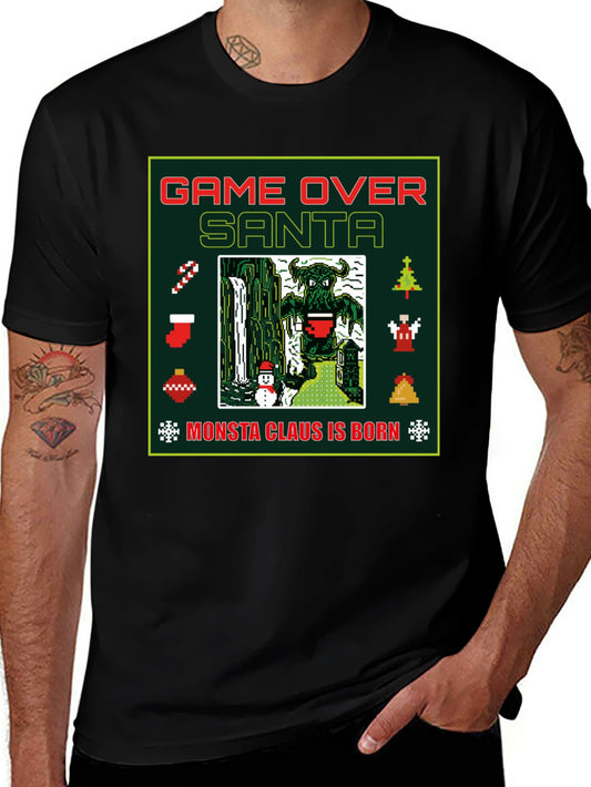 Game Over Santa T-Shirt - Monsta Claus is Born