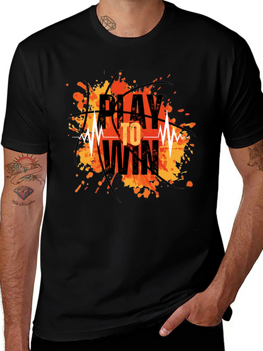 Play to Win Graphic T-Shirt - Basketball Design