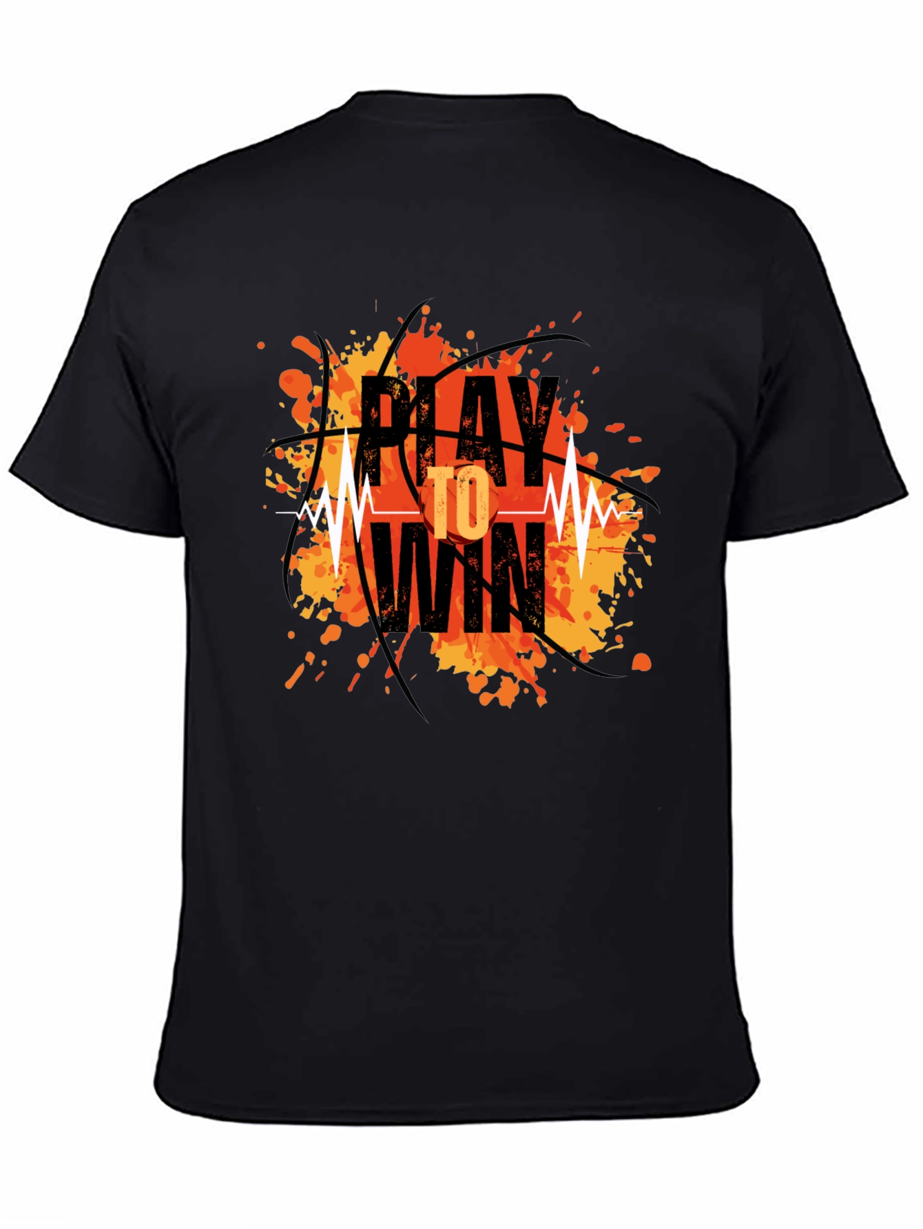 Play to Win Graphic T-Shirt - Basketball Design
