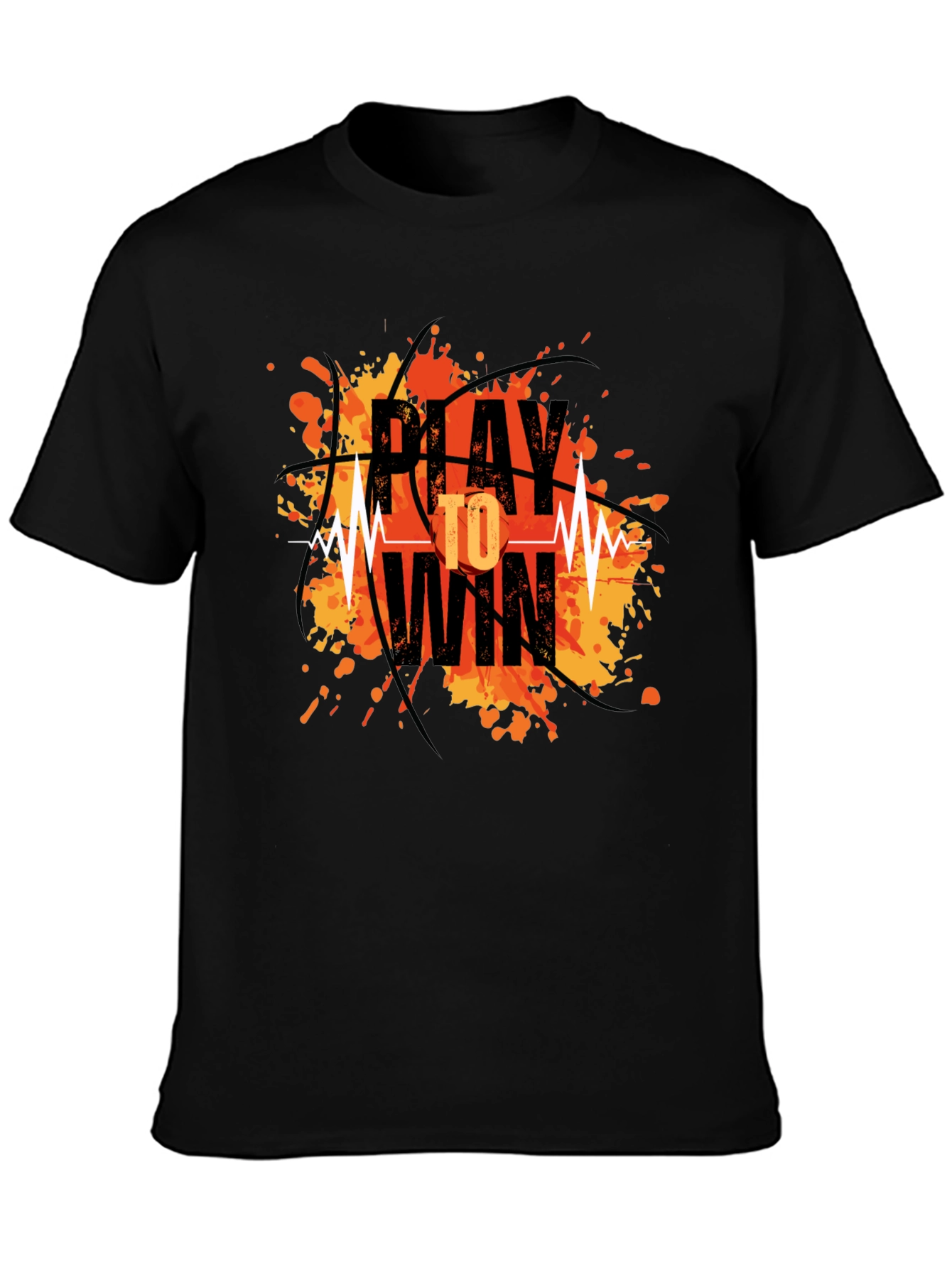 Play to Win Graphic T-Shirt - Basketball Design