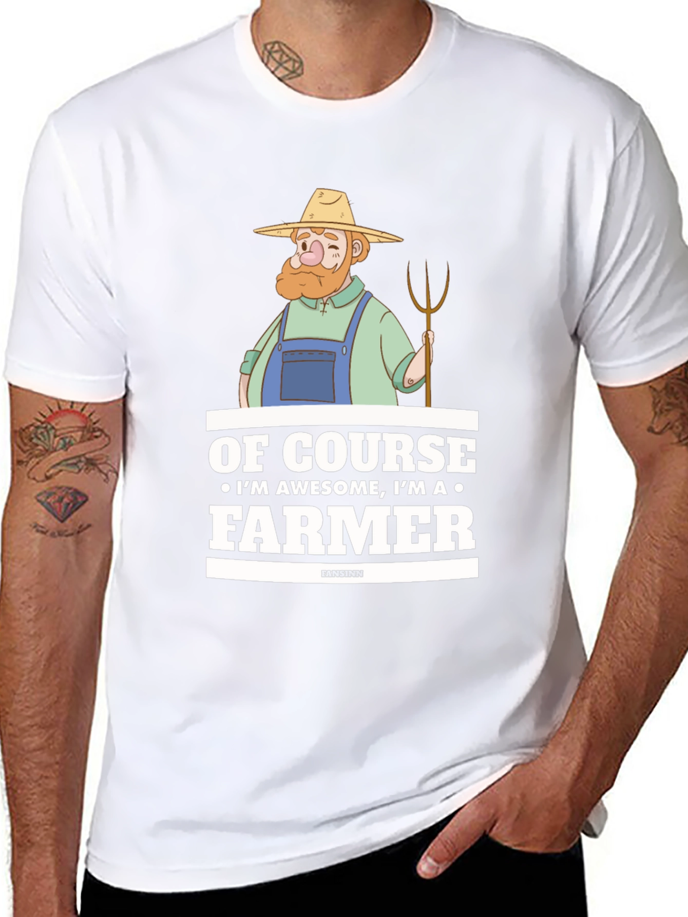 Awesome Farmer Graphic T-Shirt - Of Course Im Awesome