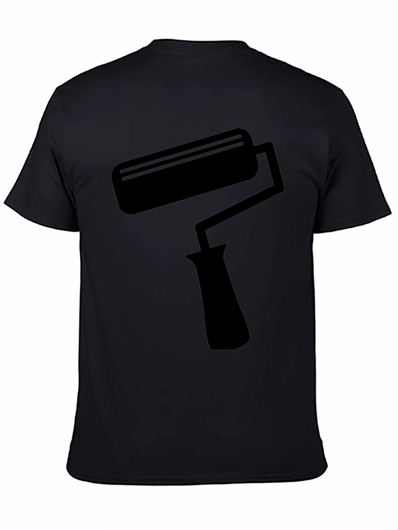 Painters Roller T-Shirt - Black Crew Neck Tee