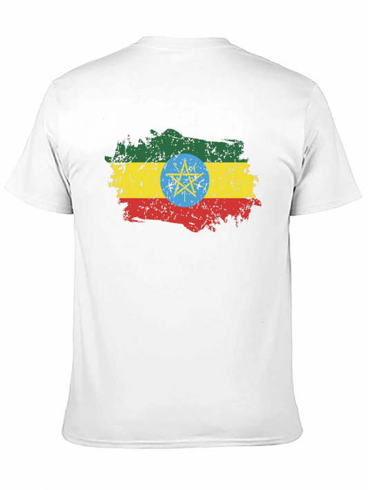 Ethiopia Flag T-Shirt - Distressed Graphic Tee