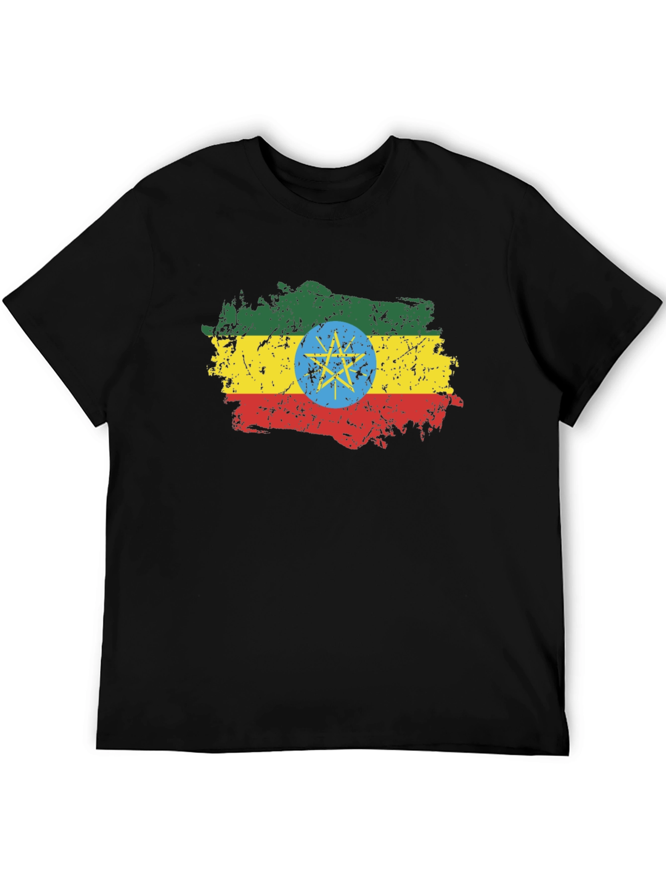 Ethiopia Flag T-Shirt - Distressed Graphic Tee