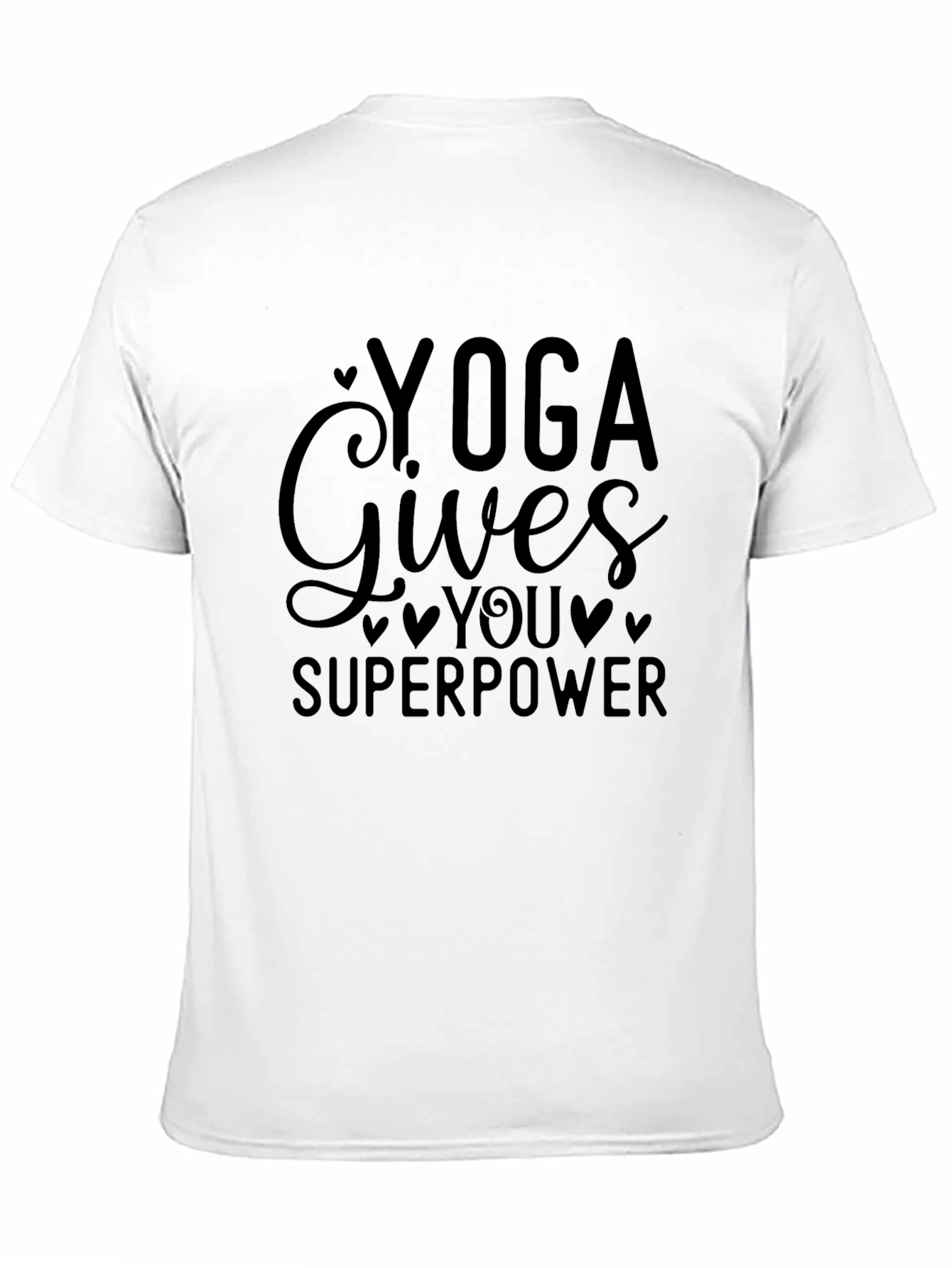 Yoga Gives You Superpower Graphic Tee - Black