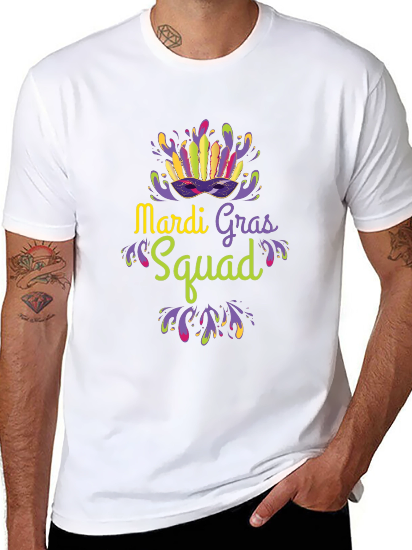 Mardi Gras Squad Tee - Festive Party Shirt