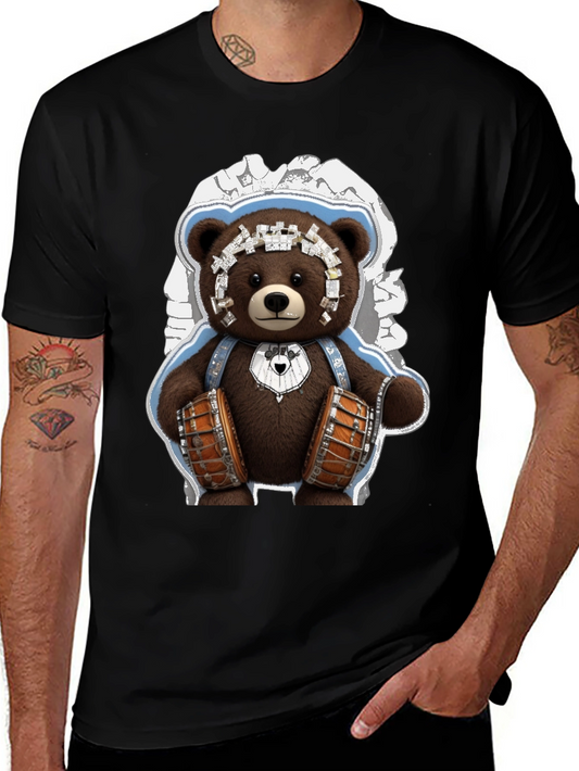 Drummer Bear Graphic Tee