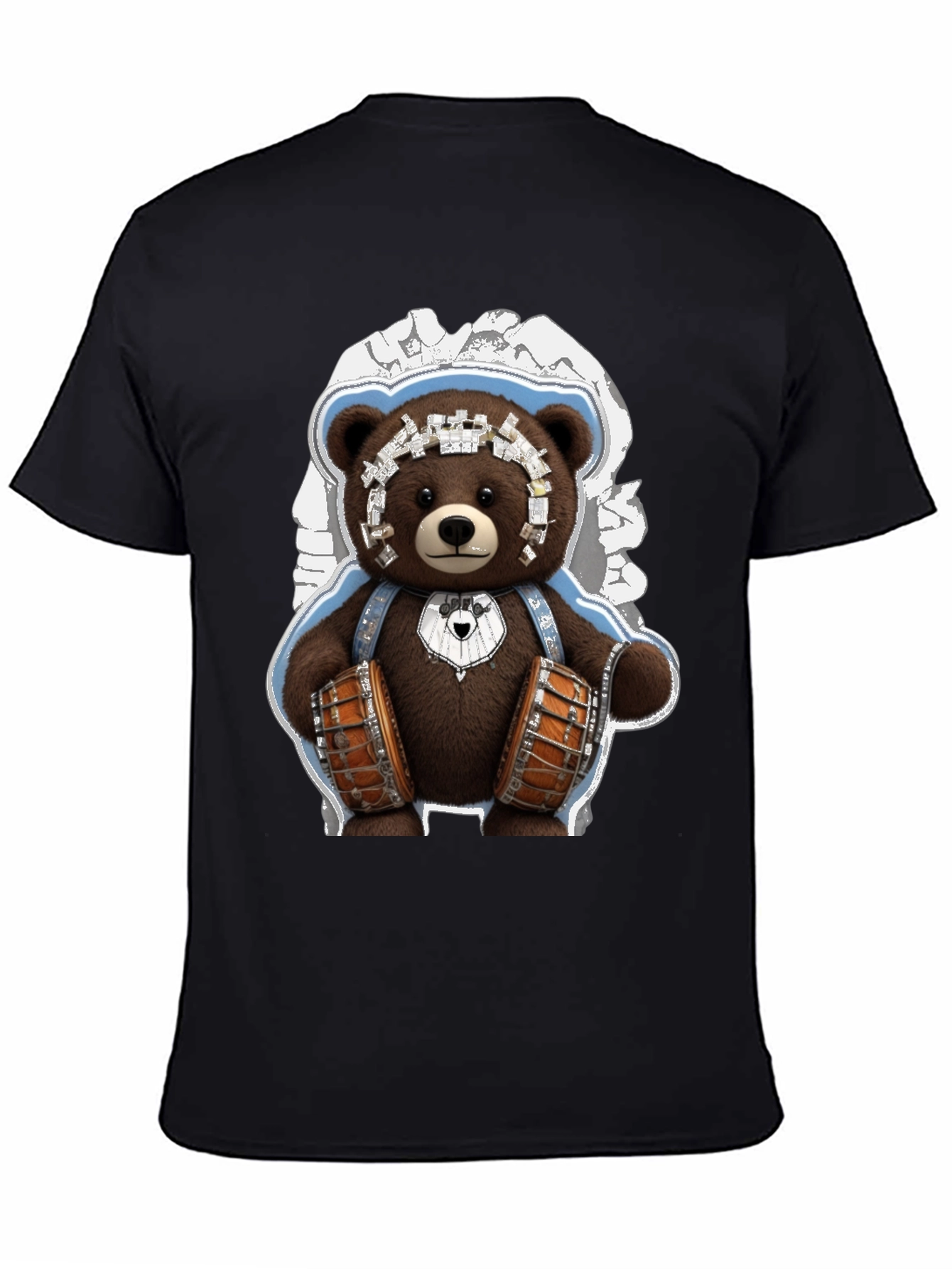 Drummer Bear Graphic Tee