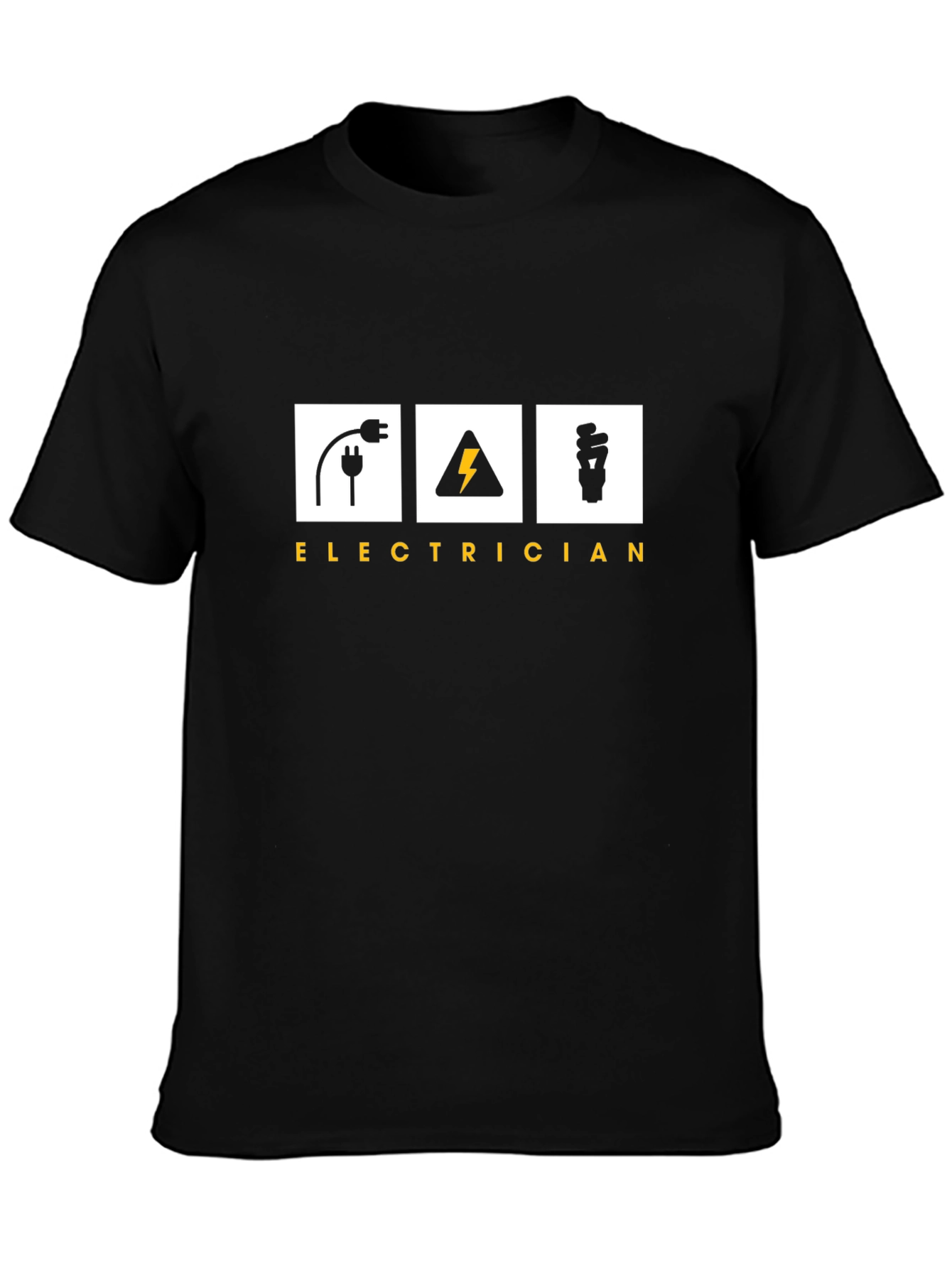 Electrician Graphic T-Shirt - Black Crew Neck