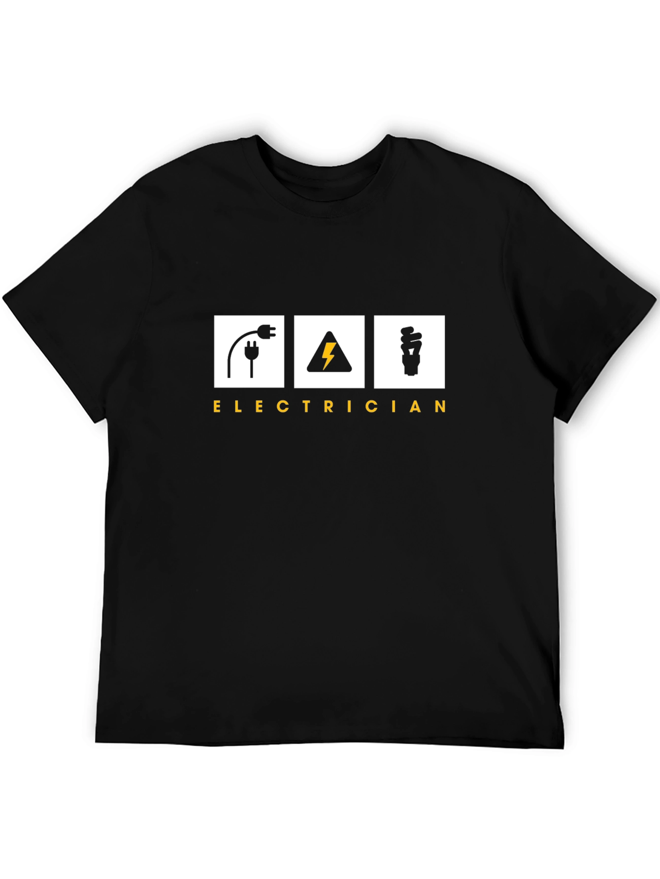 Electrician Graphic T-Shirt - Black Crew Neck