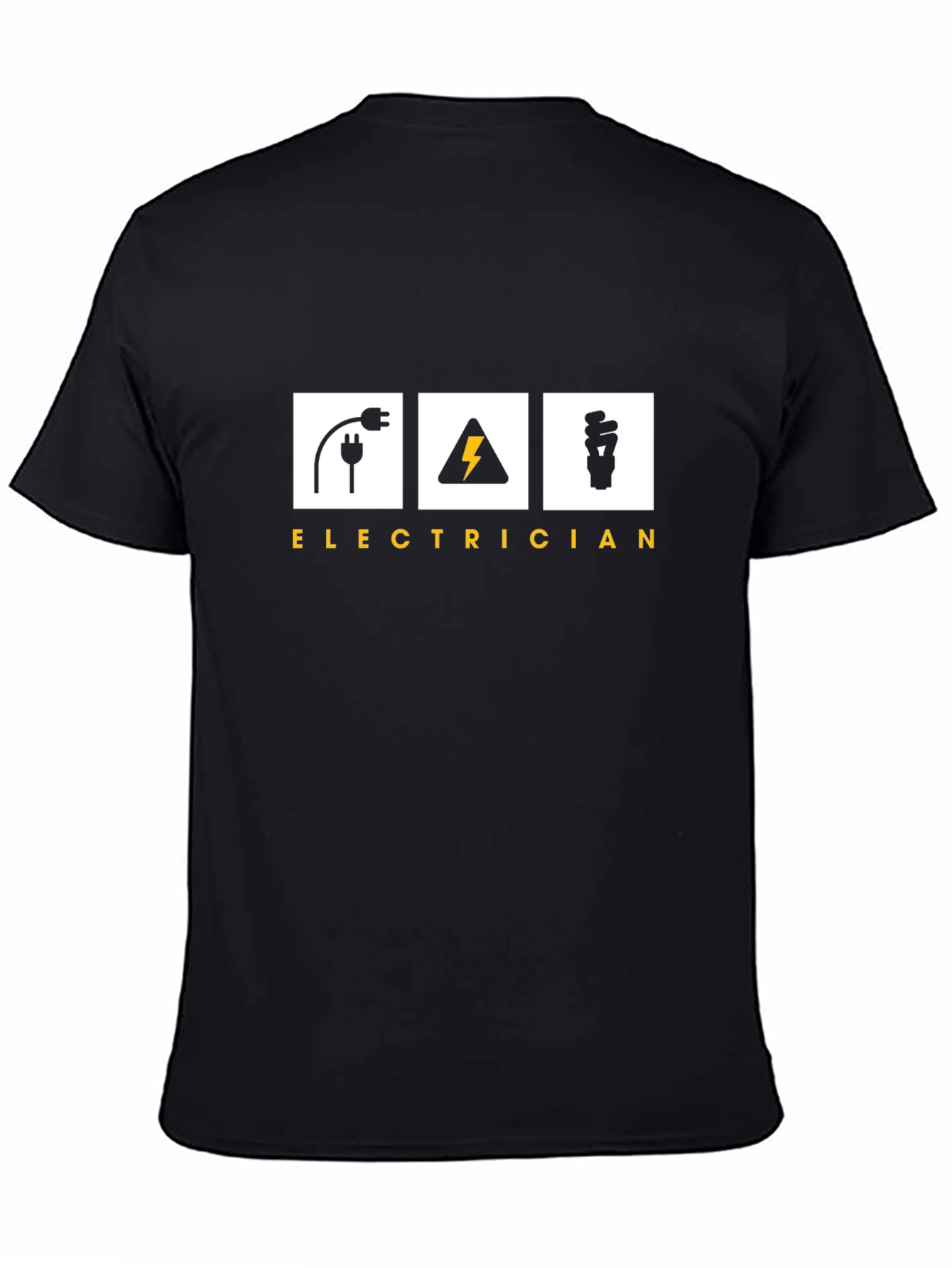Electrician Graphic T-Shirt - Black Crew Neck