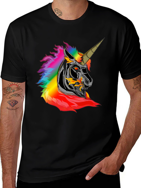 Fiery Unicorn Graphic Tee - Bold & Unique Design
