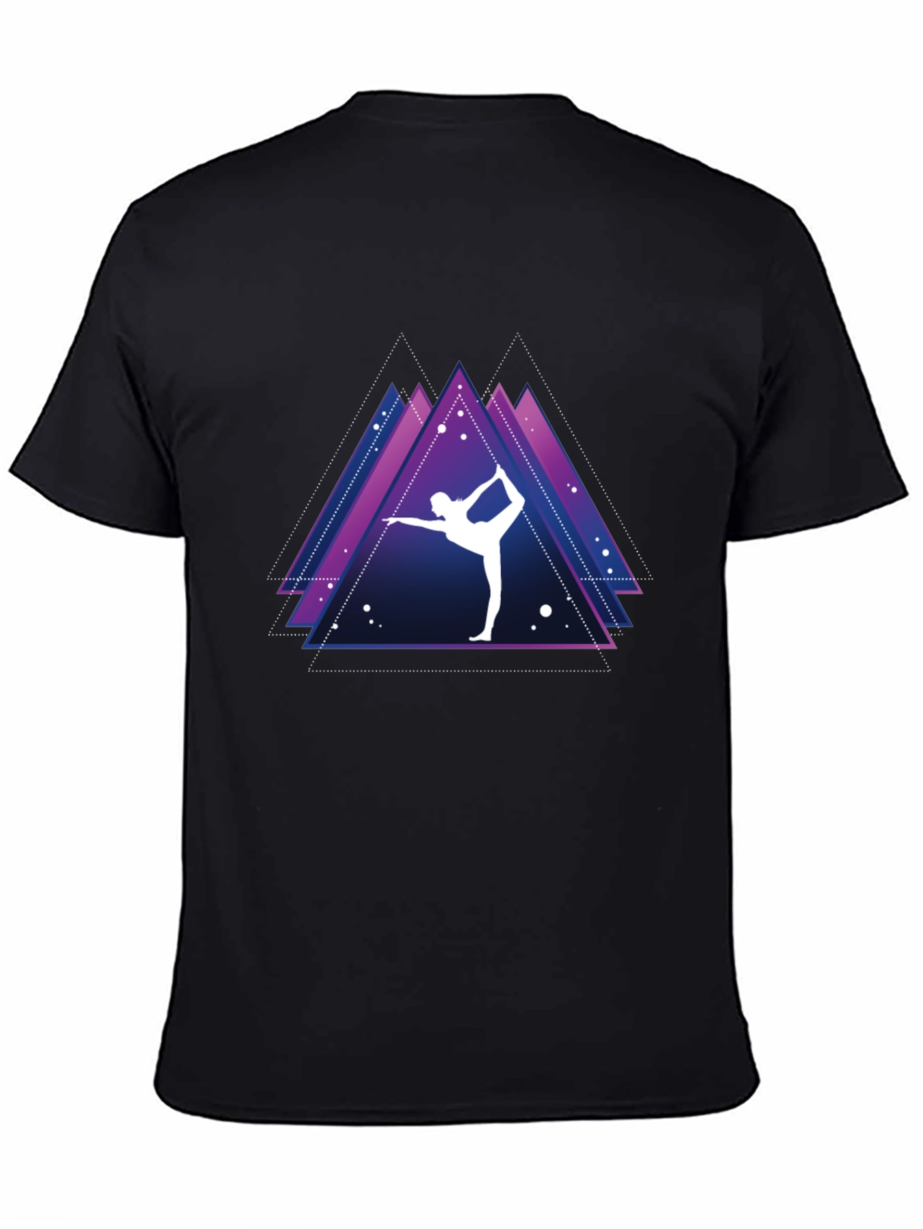 Yoga Pose Graphic Tee - Mens Black T-Shirt
