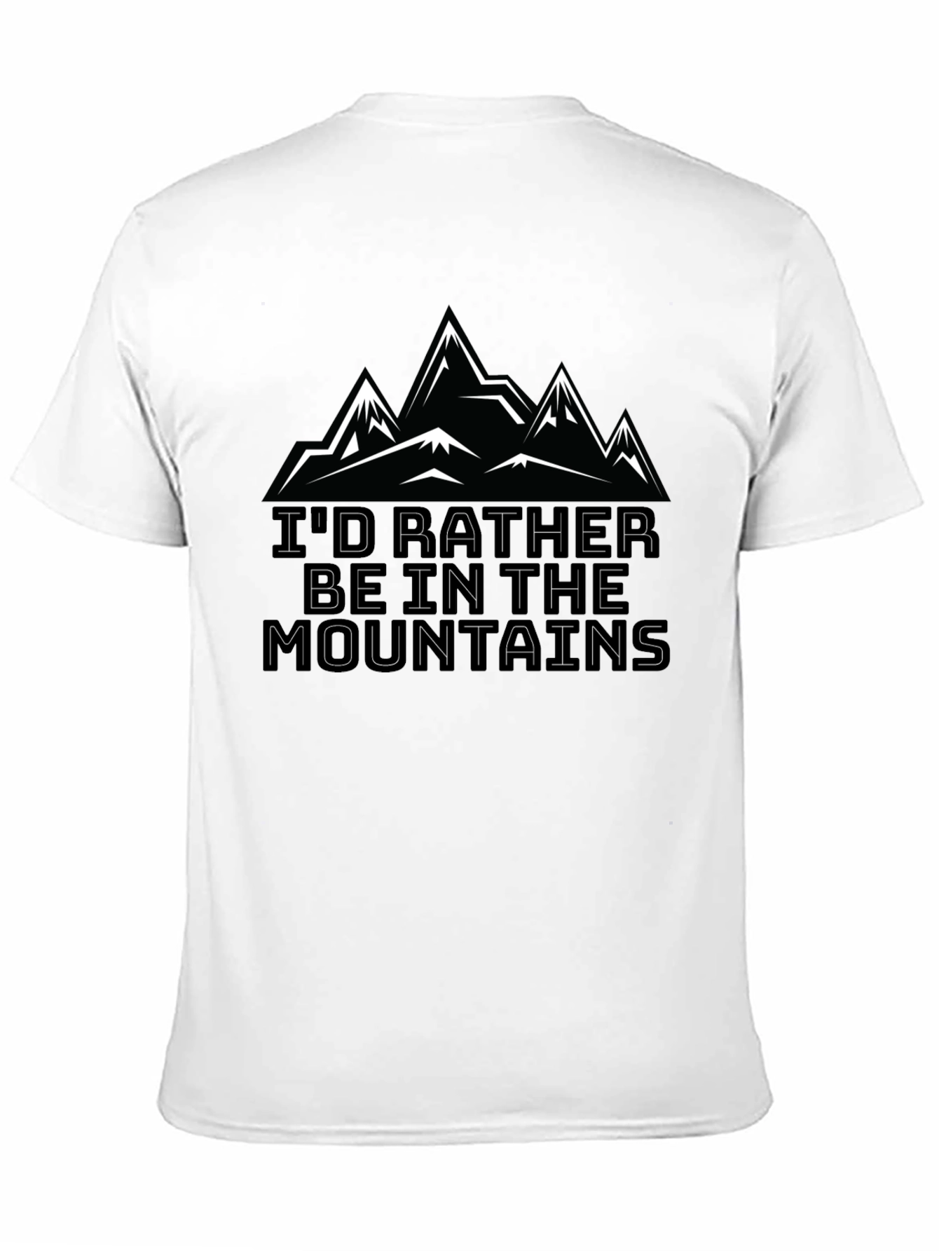 Id Rather Be In The Mountains Black T-Shirt
