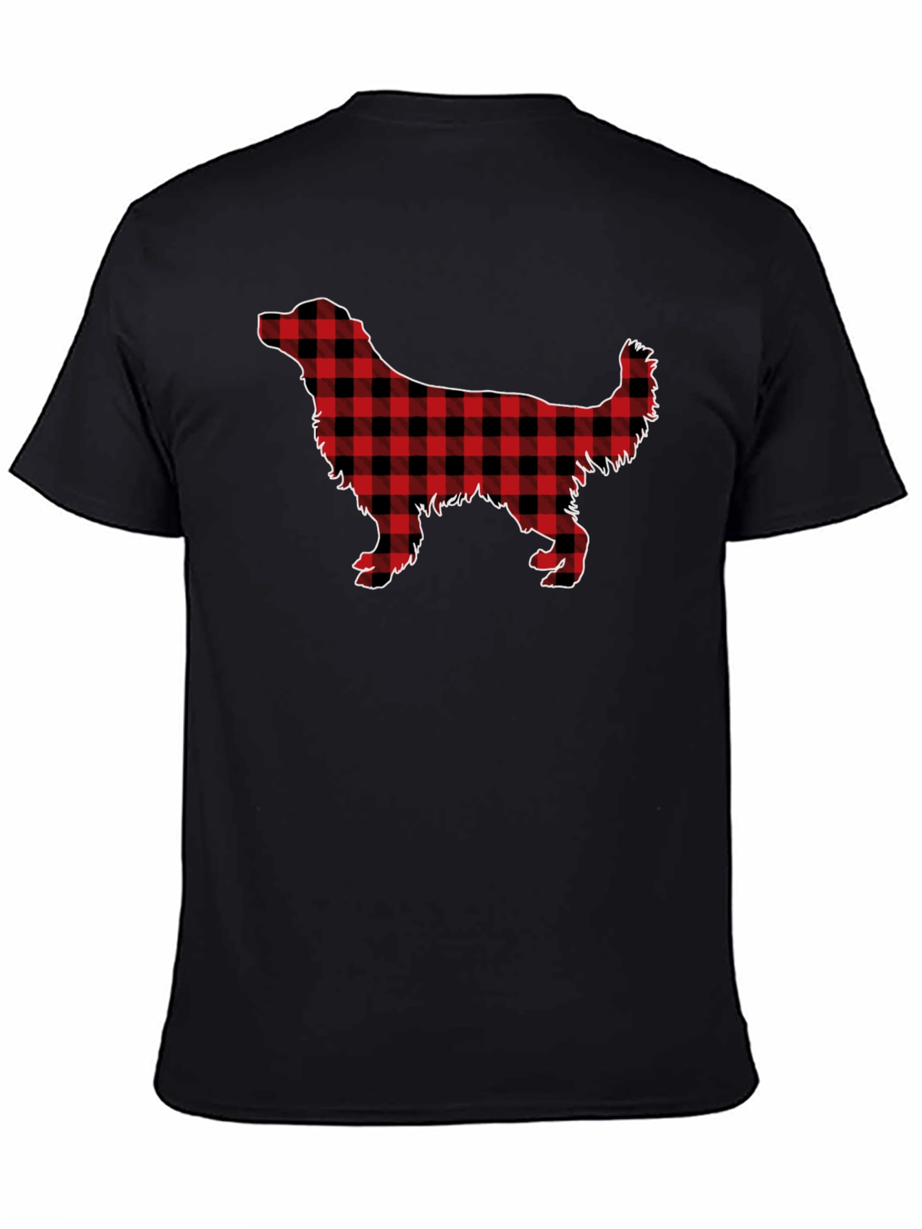Buffalo Plaid Dog Silhouette Graphic Tee