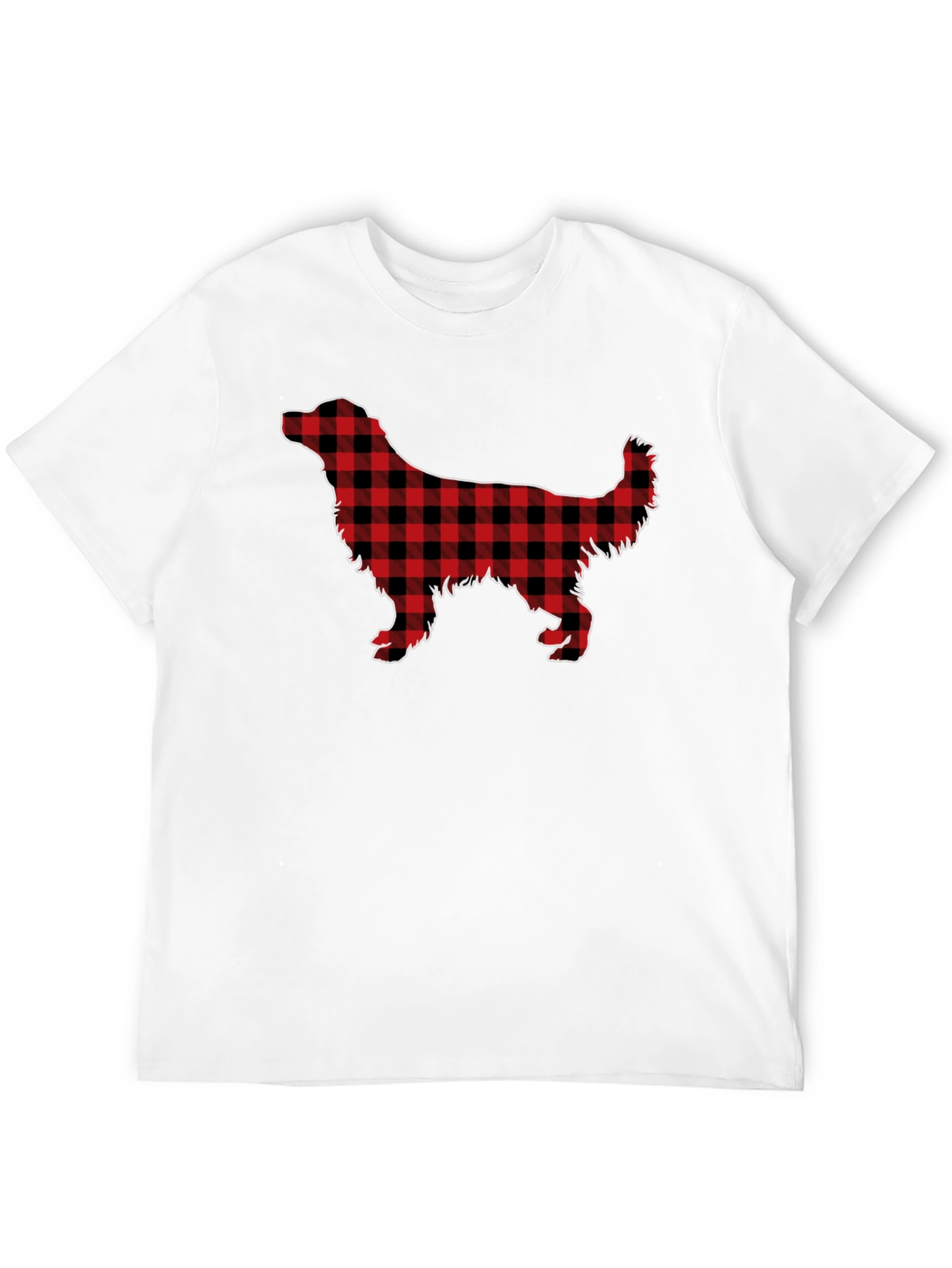 Buffalo Plaid Dog Silhouette Graphic Tee