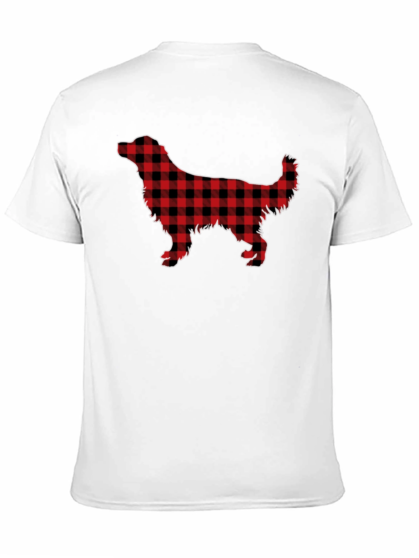 Buffalo Plaid Dog Silhouette Graphic Tee
