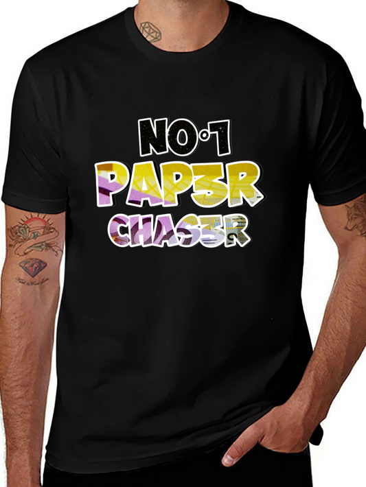 No. 1 Paper Chaser Black T-Shirt
