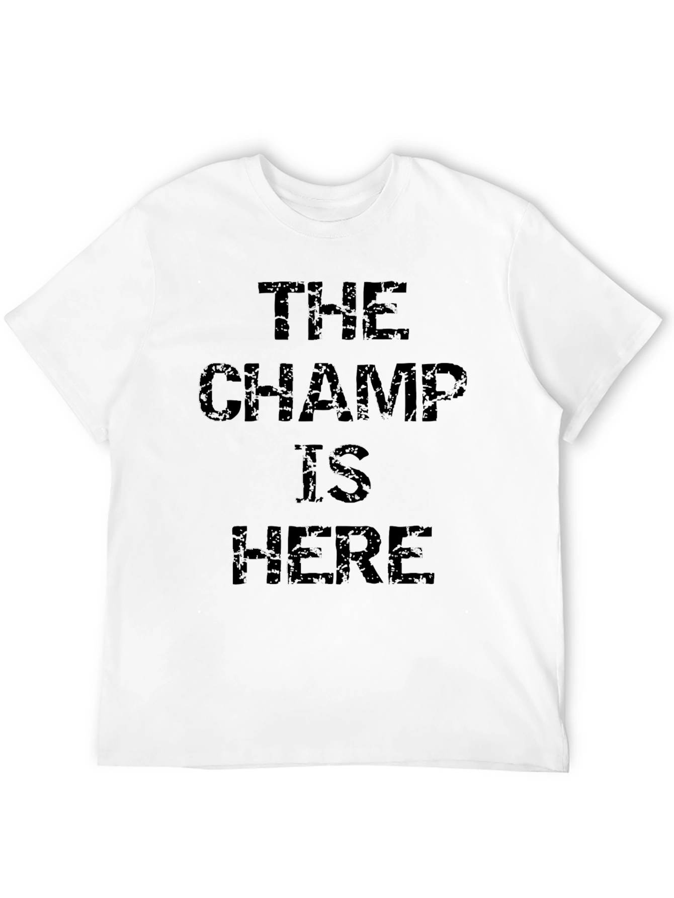 The Champ Is Here Black Graphic Tee