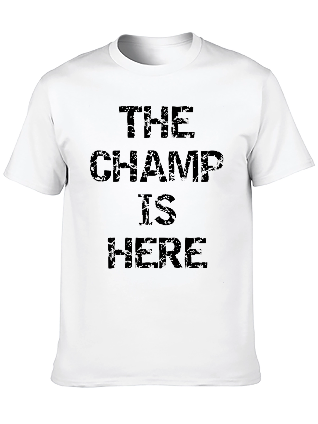 The Champ Is Here Black Graphic Tee