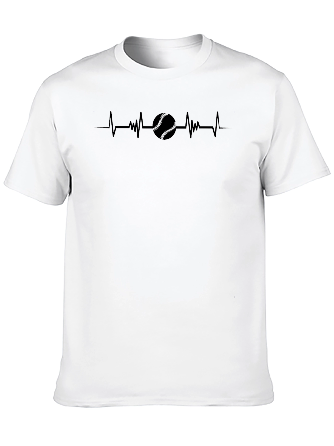 Baseball Heartbeat Graphic T-Shirt