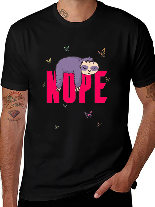 Nope Sloth Graphic T-Shirt - Lazy Day Vibes
