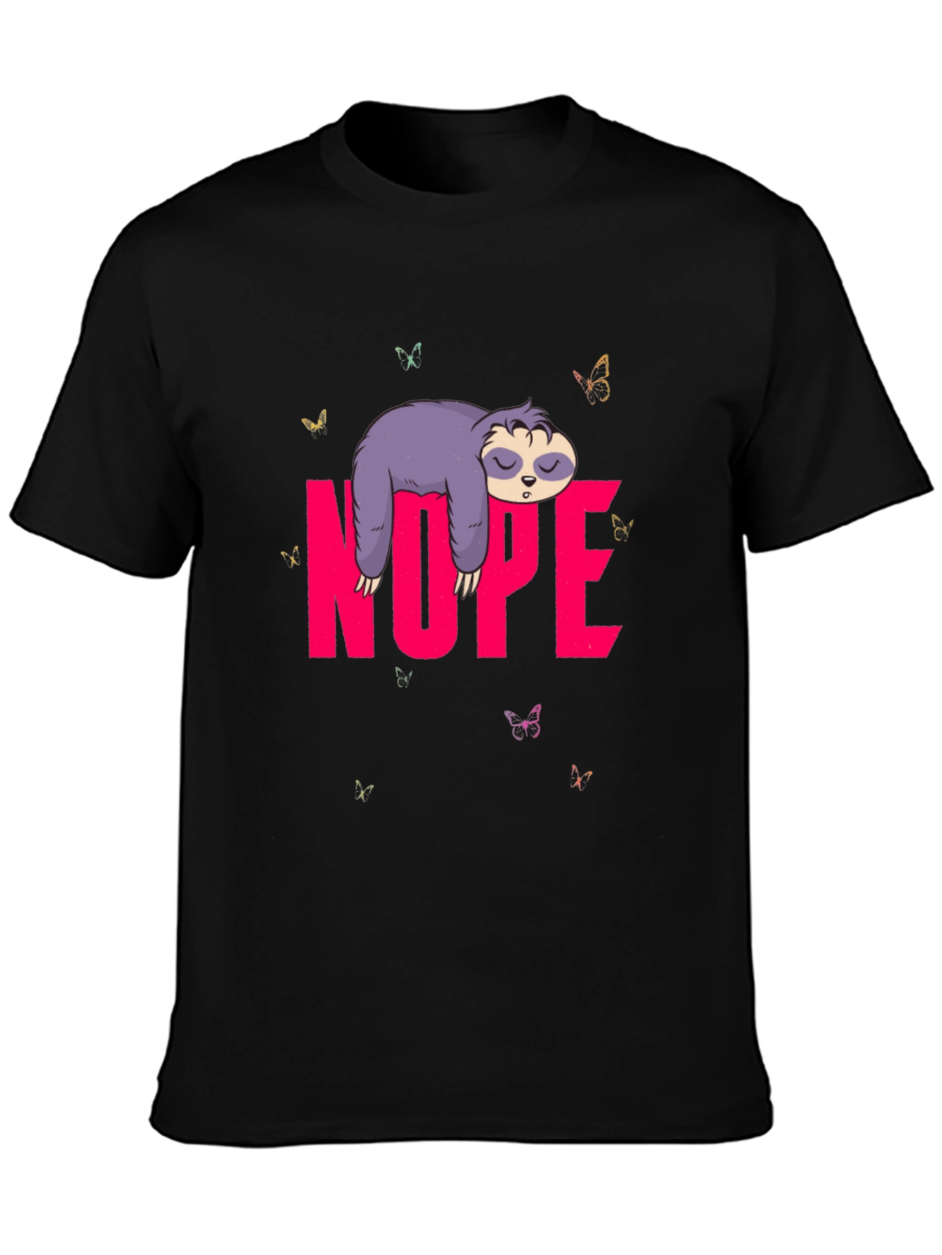 Nope Sloth Graphic T-Shirt - Lazy Day Vibes