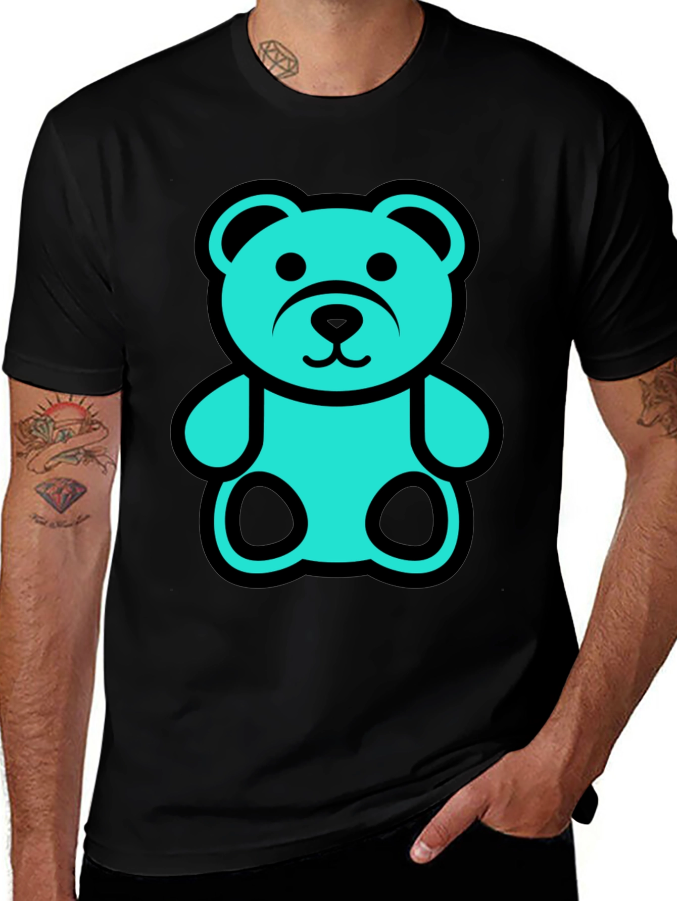 Bear Graphic Tee - Black Unisex T-Shirt
