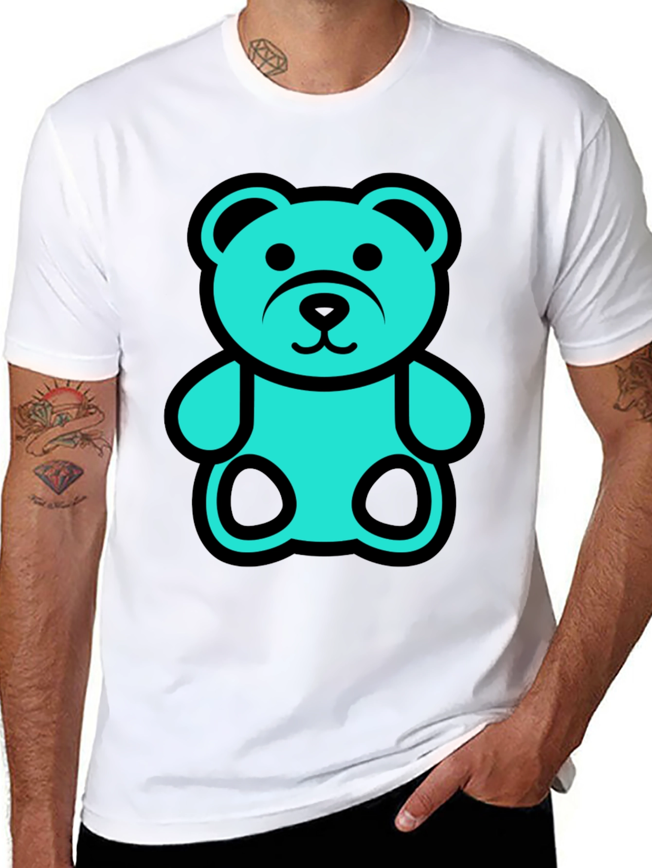 Bear Graphic Tee - Black Unisex T-Shirt
