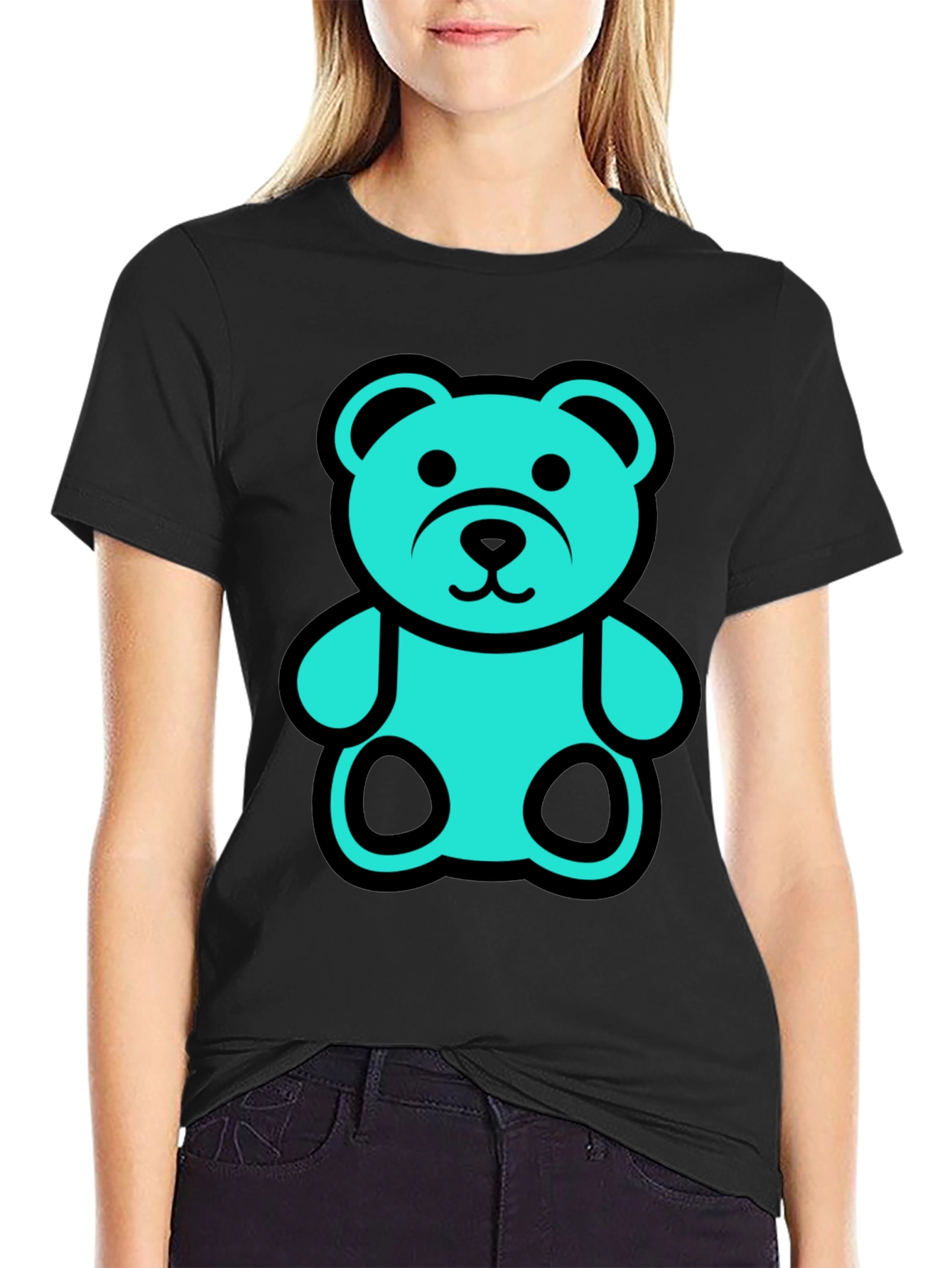 Bear Graphic Tee - Black Unisex T-Shirt