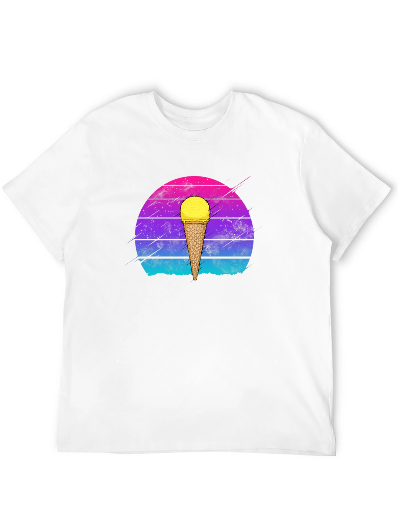 Retro Ice Cream Cone Graphic T-Shirt
