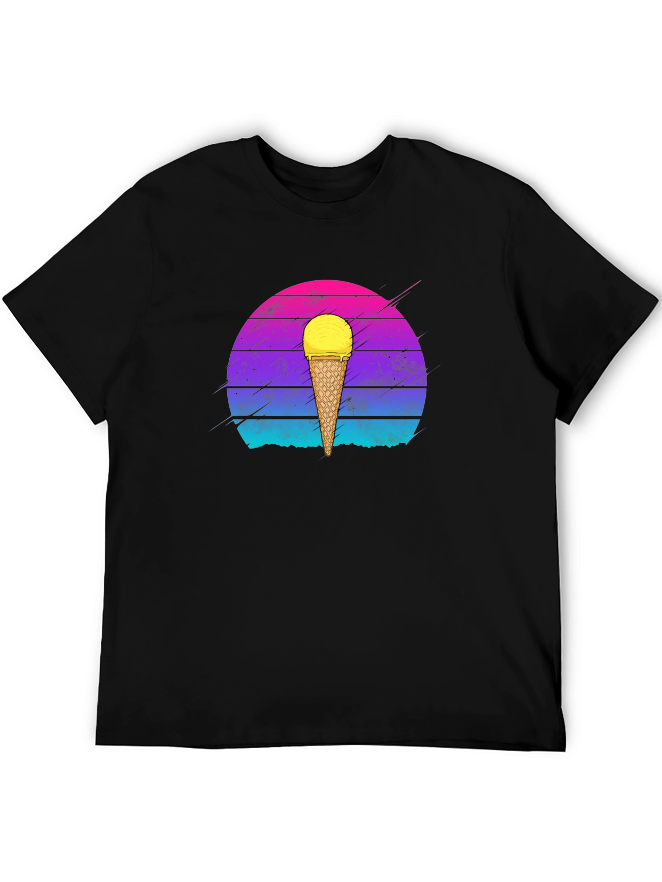Retro Ice Cream Cone Graphic T-Shirt
