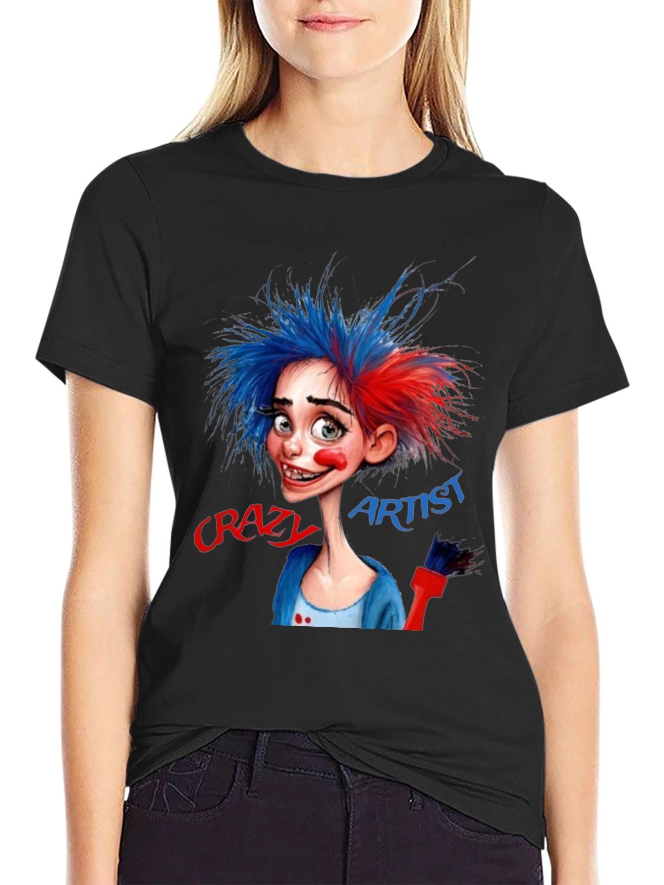 Crazy Artist Graphic T-Shirt