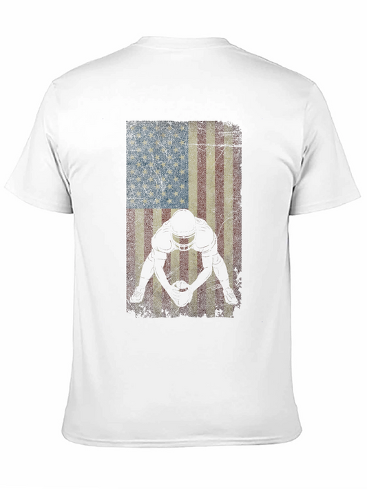 American Football Flag Graphic T-Shirt