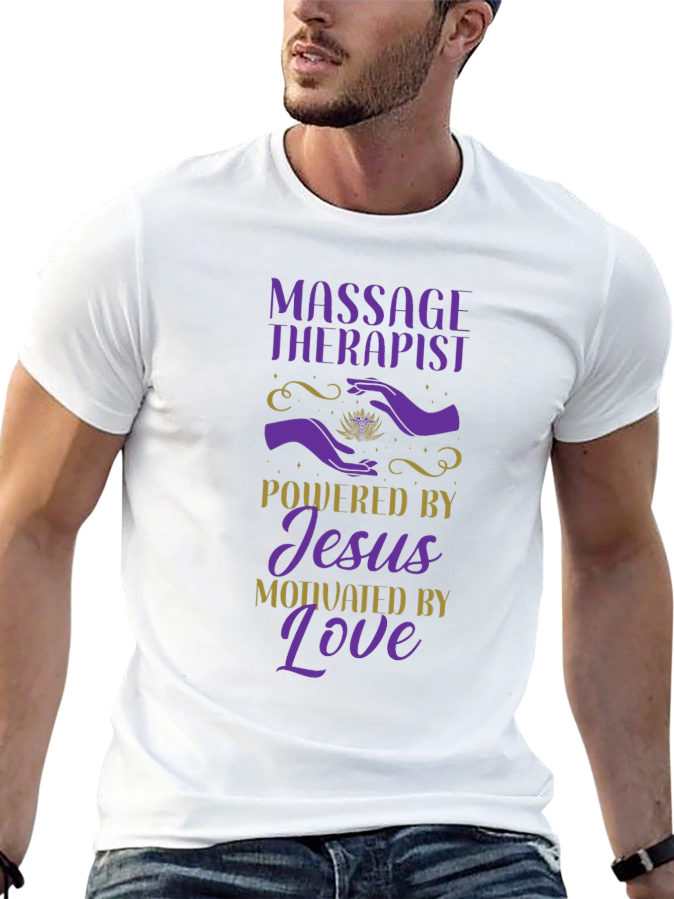 Massage Therapist Powered By Jesus T-Shirt