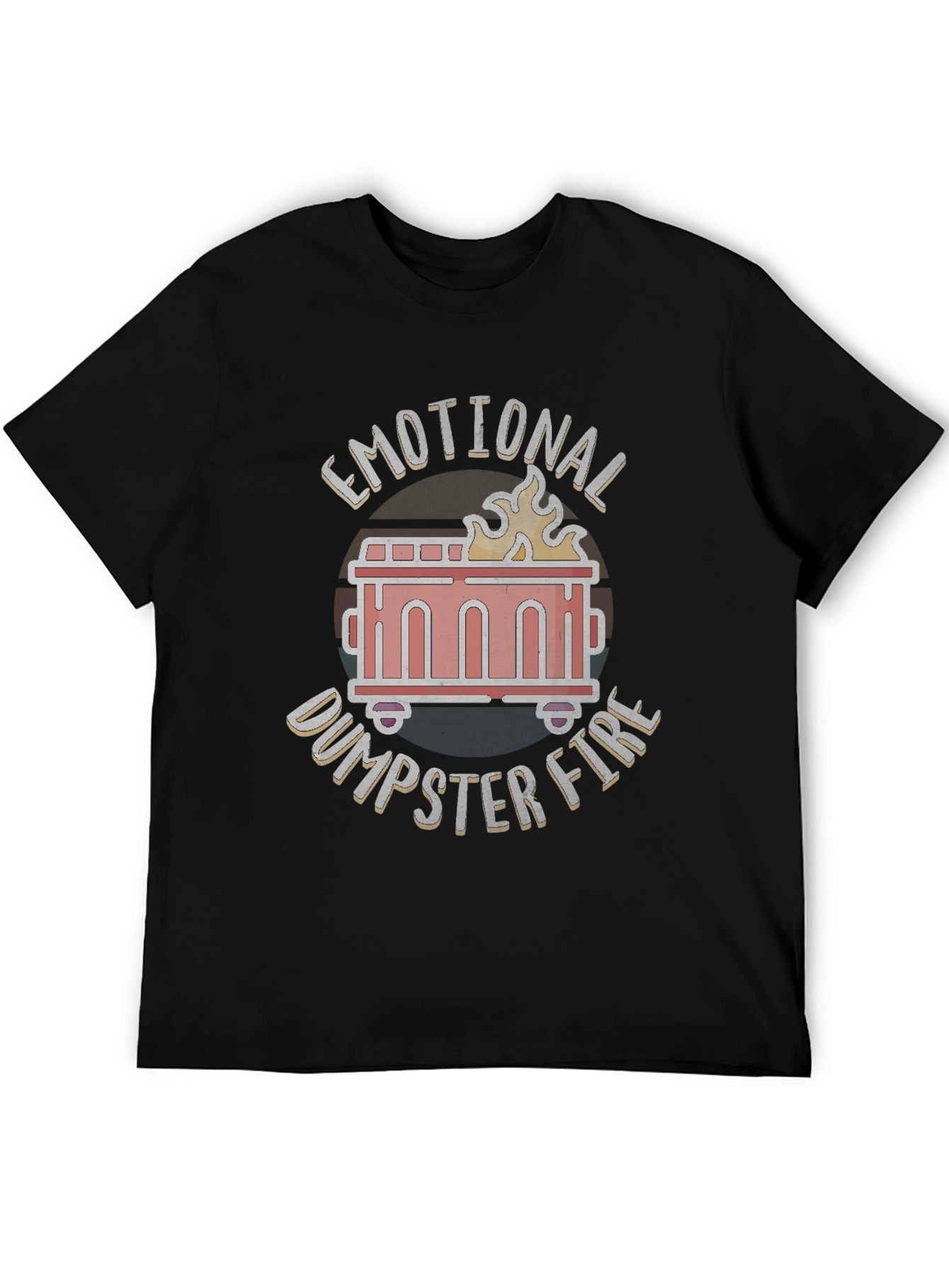 Emotional Dumpster Fire Graphic Tee - Black