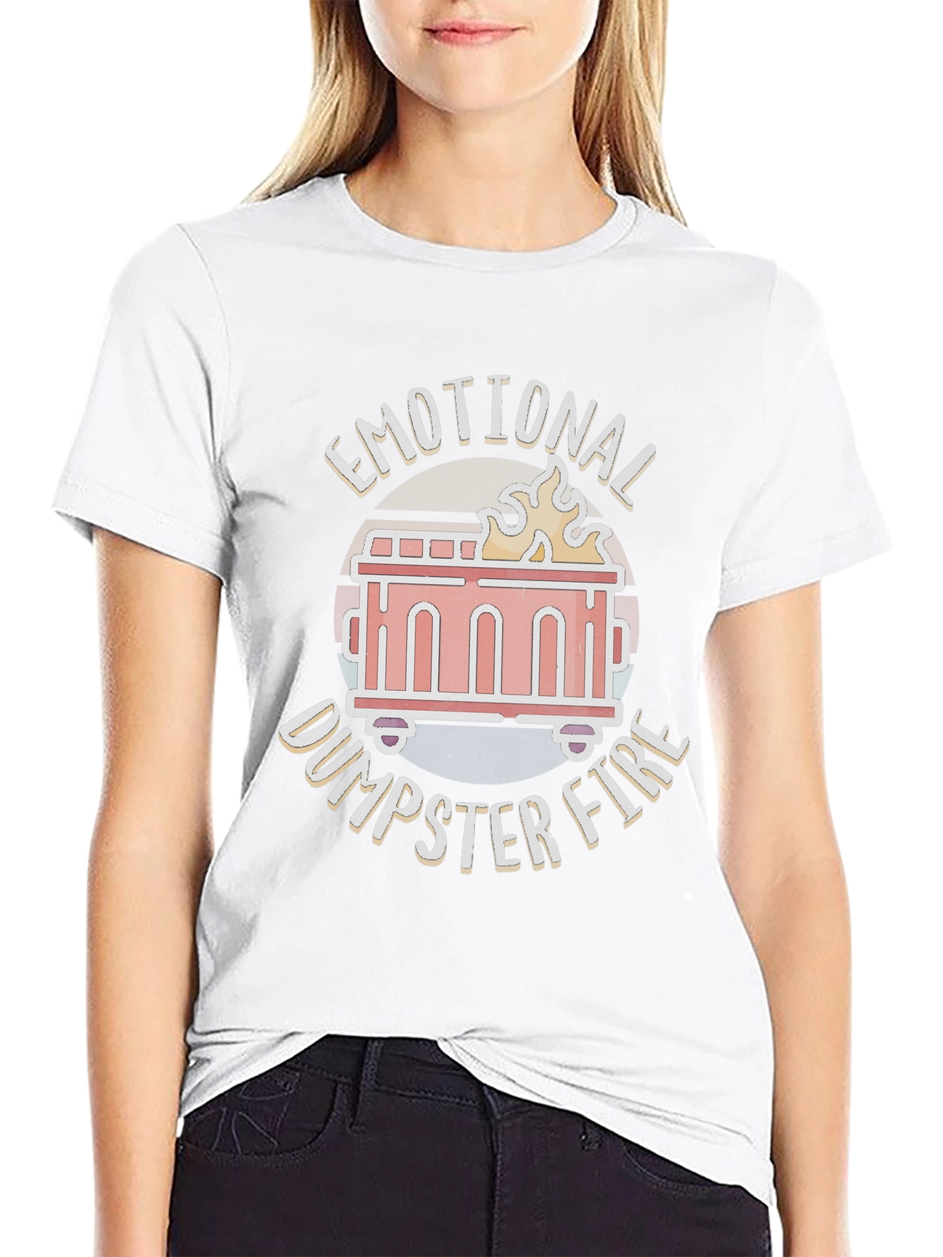 Emotional Dumpster Fire Graphic Tee - Black