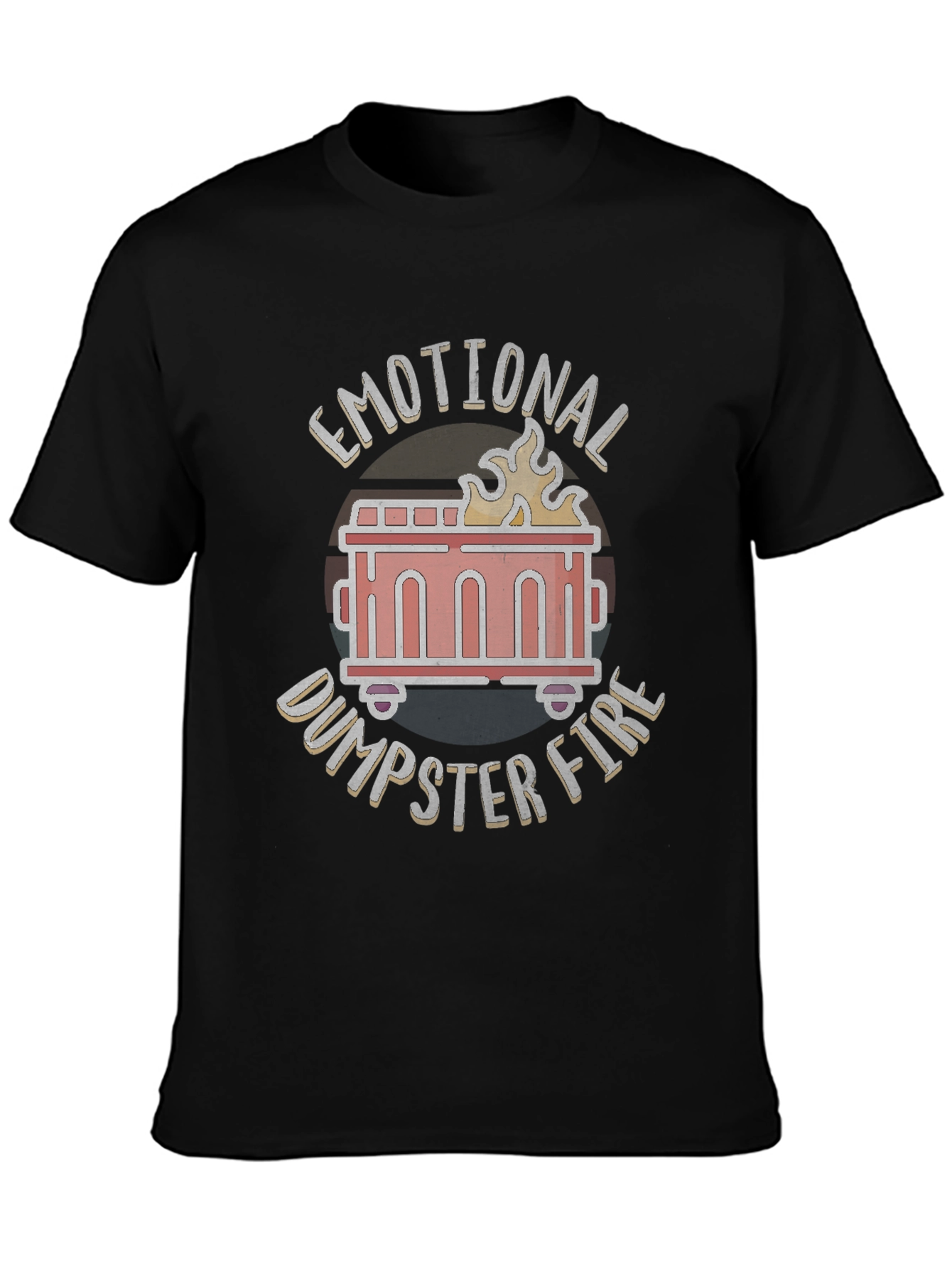 Emotional Dumpster Fire Graphic Tee - Black