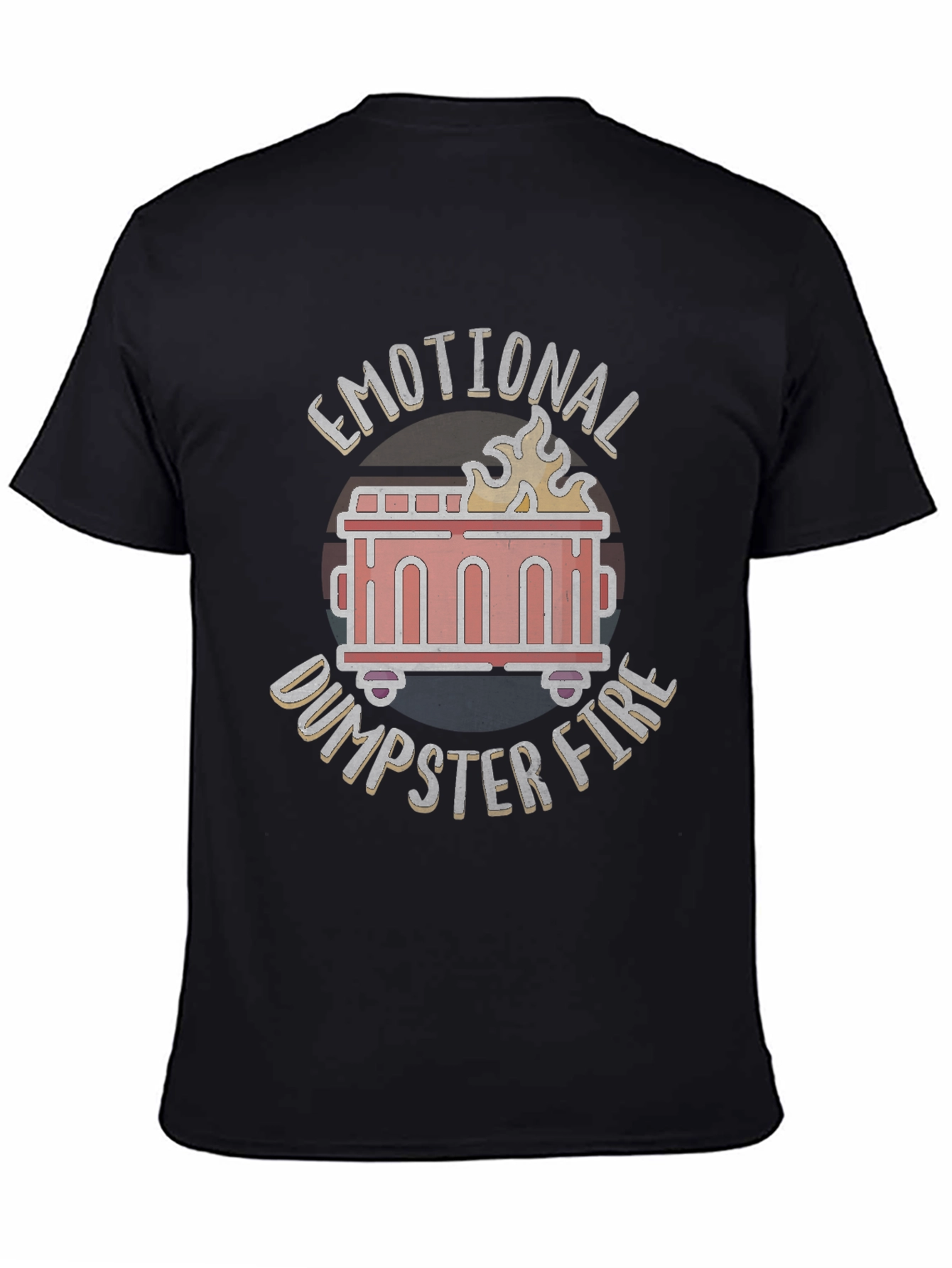 Emotional Dumpster Fire Graphic Tee - Black