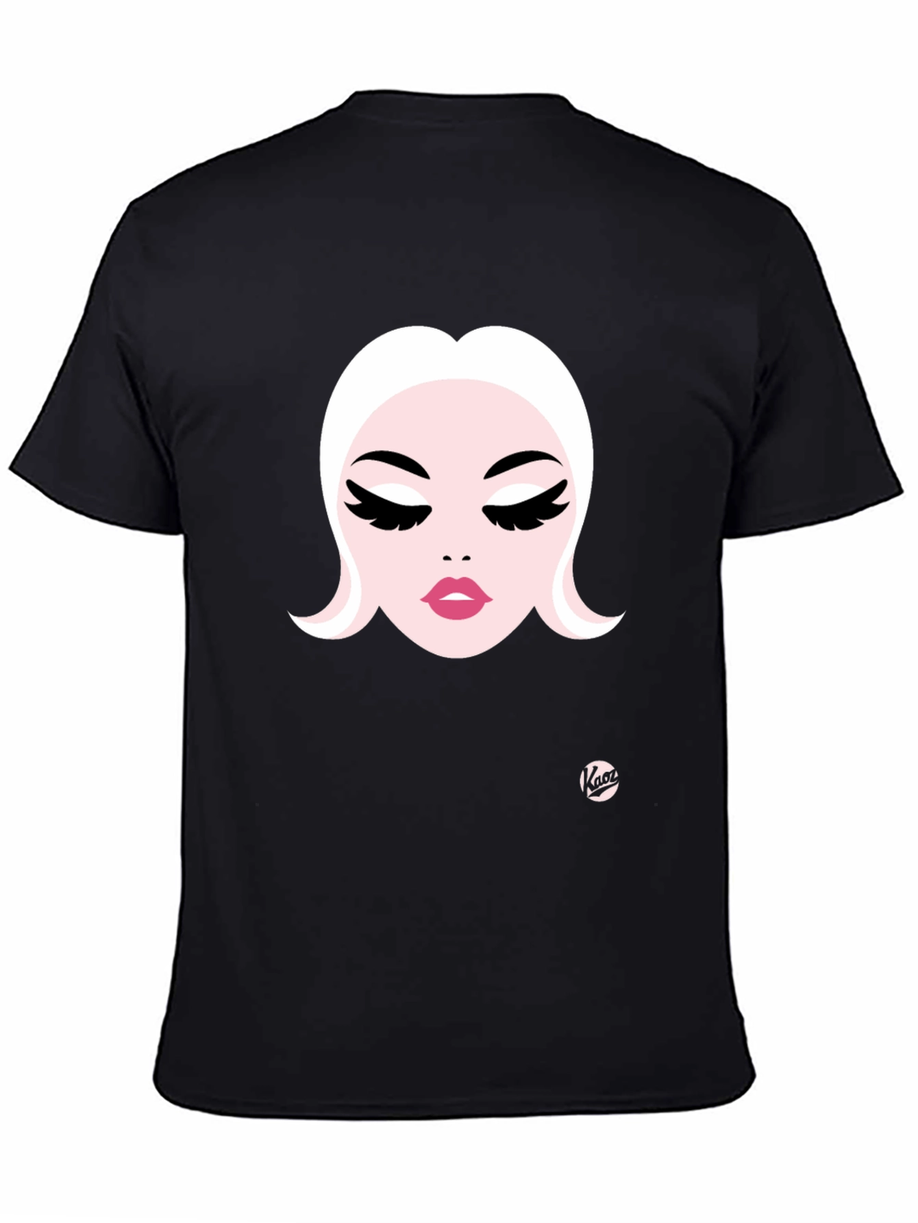 Glam Girl Graphic Tee - Stylish Womens Face Design